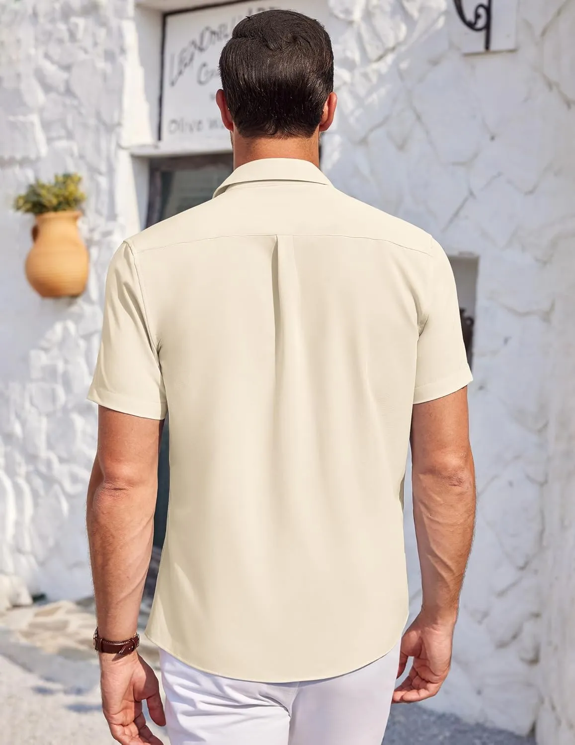 COOFANDY Mens Short Sleeve Shirts Casual Button Down Shirts Summer Beach Shirt Wrinkle Free