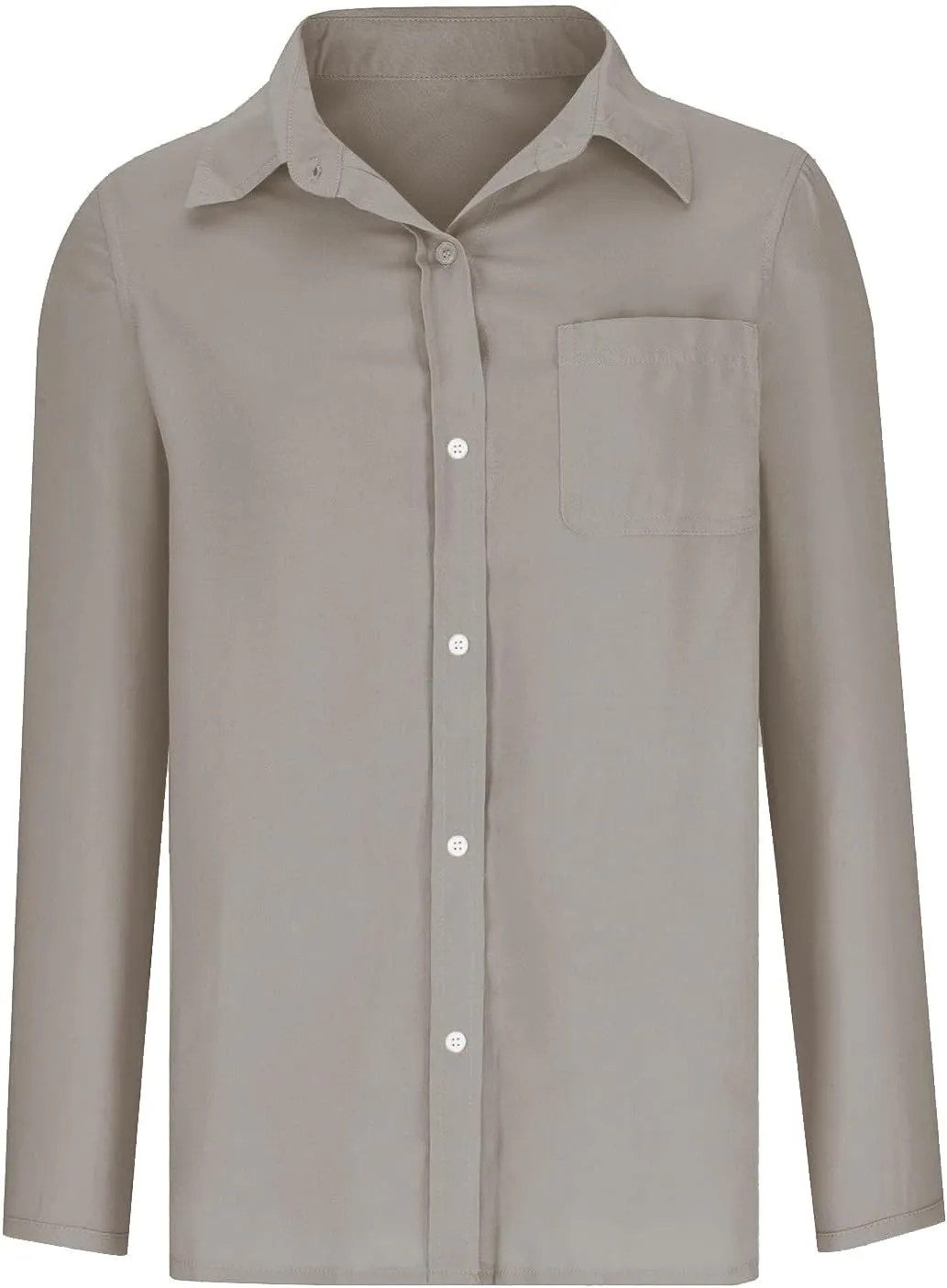 Cotton Linen Shirts for Women Loose Lapel Collar Single Breasted Roll Up Sleeve Work Tunic Solid Color Business Blouse