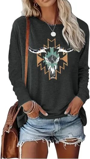 Country Concert Tops Outfit Long Sleeve Shirts for Women Nashville Outfits for Women Country Music Graphic Tees Shirts
