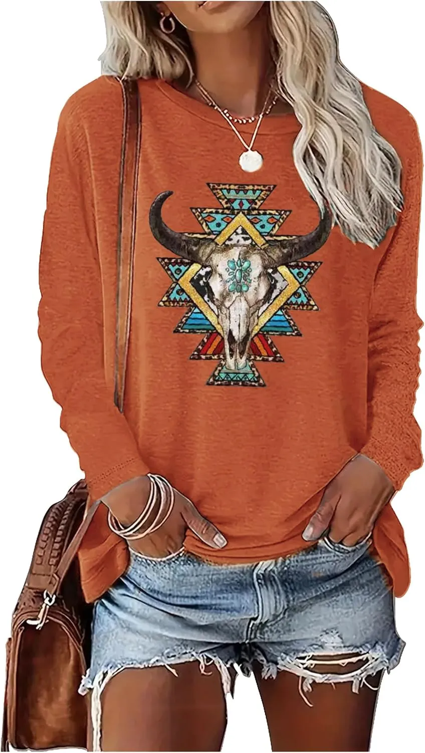 Country Concert Tops Outfit Long Sleeve Shirts for Women Nashville Outfits for Women Country Music Graphic Tees Shirts
