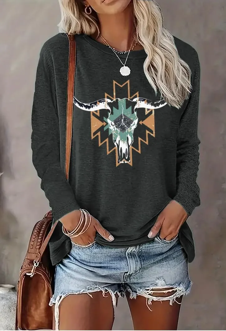 Country Concert Tops Outfit Long Sleeve Shirts for Women Nashville Outfits for Women Country Music Graphic Tees Shirts