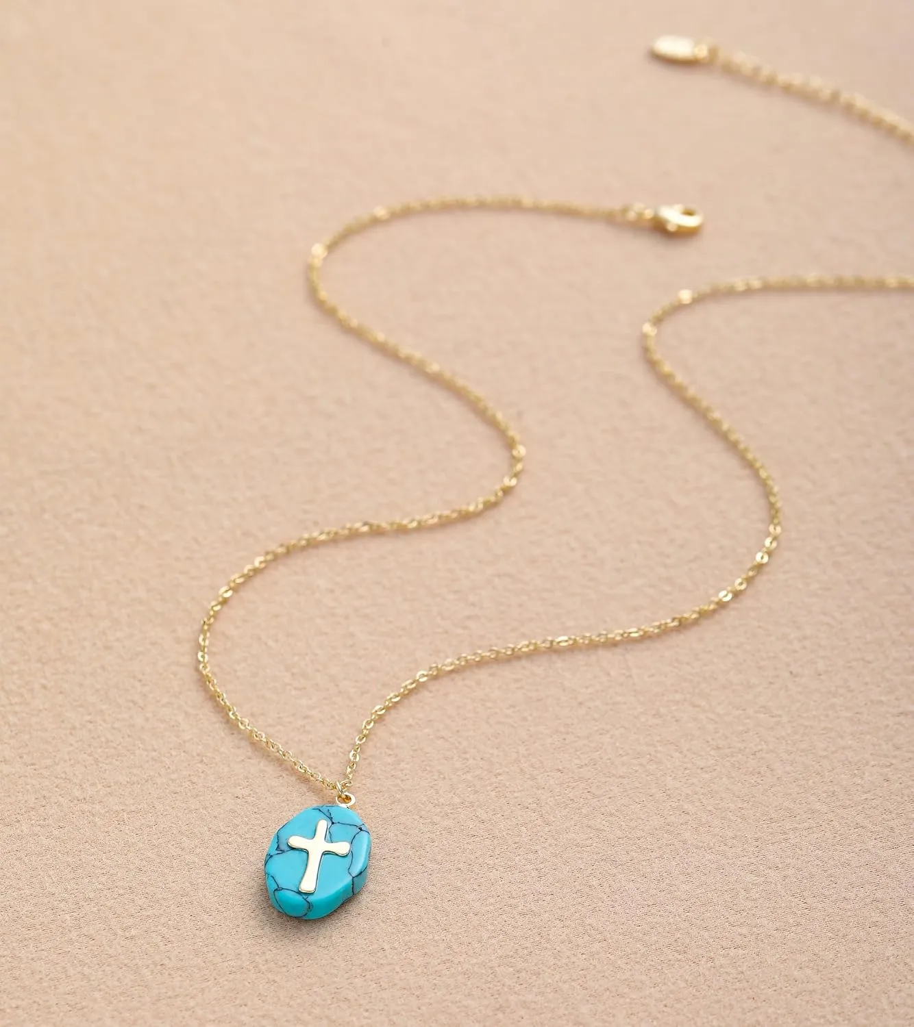 Cross Necklace for Women 14K Gold Plated Crystal Pendant Necklace Handmade Gem Necklaces Dainty Gold Necklaces for Women Trendy
