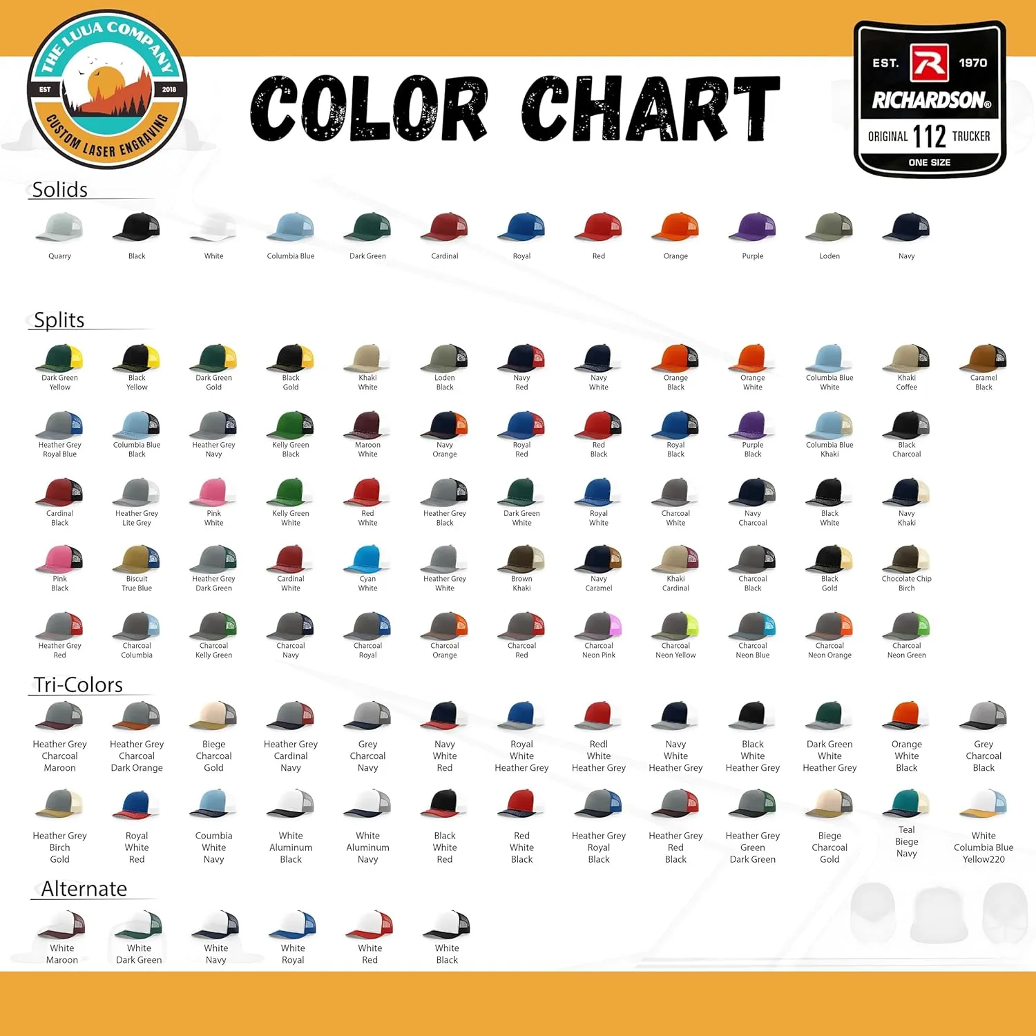 Custom Leather Patch Richardson 112 Trucker Hat for Men & Women - 6 Panel Structured Baseball Cap with Snapback Enclosure (Single, black/charcoal)