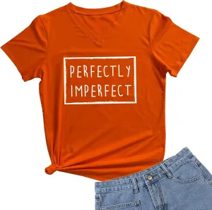 DANVOUY Womens Causal Short Sleeve V-Neck T-Shirt Graphic Tees