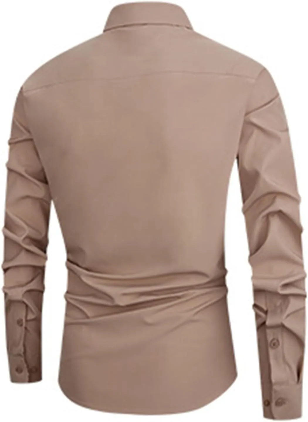Dgoopd Business Dress Shirts for Men Wrinkle Resistant Button Down Shirt Long Sleeve Regular Fit Dress Shirts