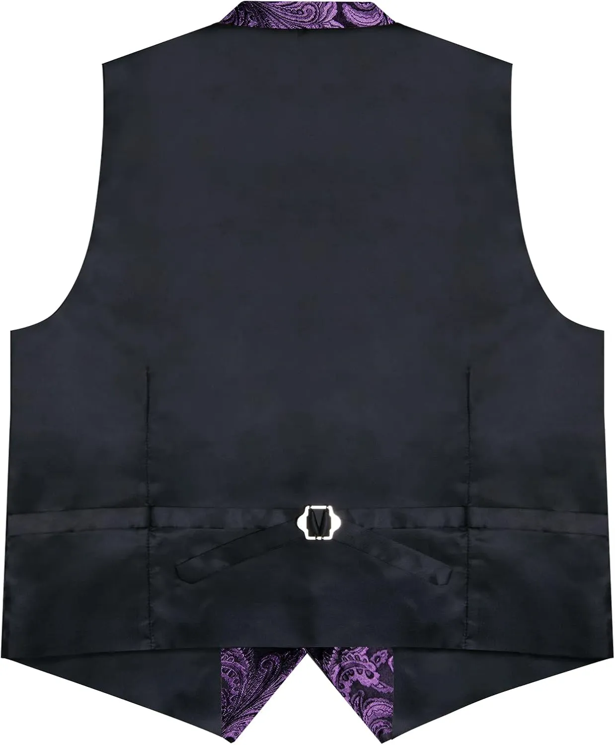 DiBanGu Men's Vest with Bow Tie with Tie Ring 5PCS Suit Vest and Bow Tie Handkerchief Cufflinks Set Formal