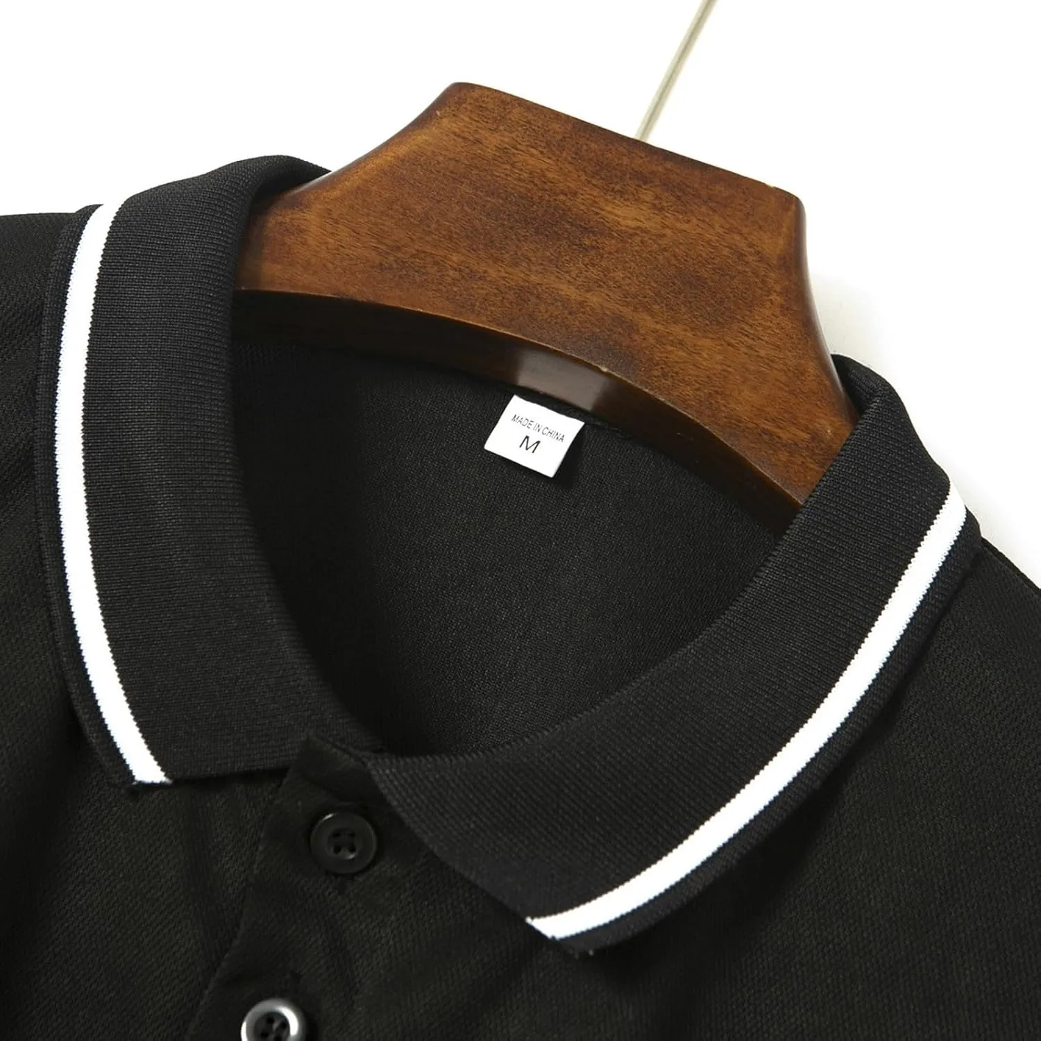 DOPOCQ Mens Polo Shirts Casual Short Sleeve Button Lapel Golf Tee Shirts Summer Fashion Solid Color Cozy Basic Tshirts