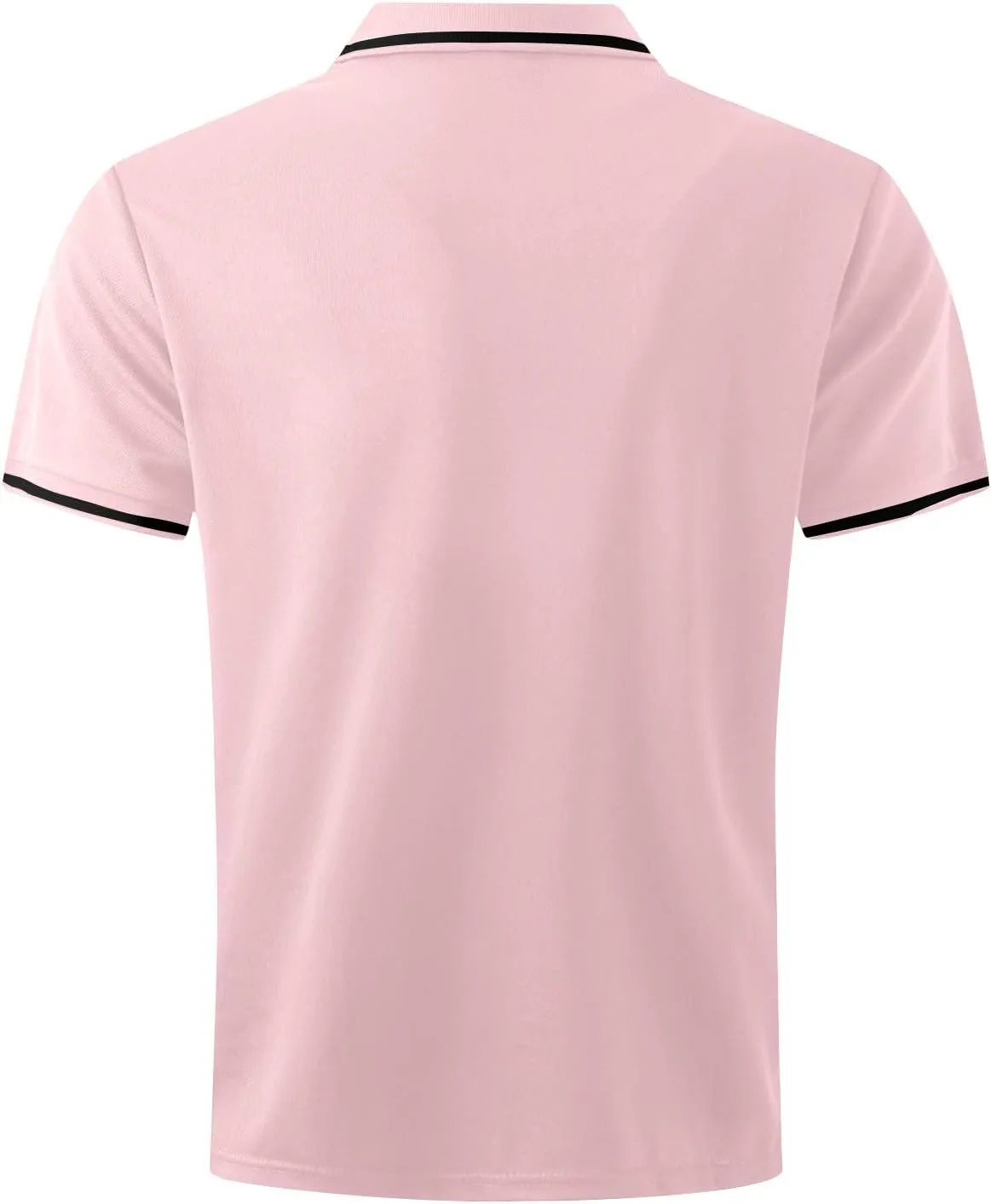 DOPOCQ Mens Polo Shirts Casual Short Sleeve Button Lapel Golf Tee Shirts Summer Fashion Solid Color Cozy Basic Tshirts