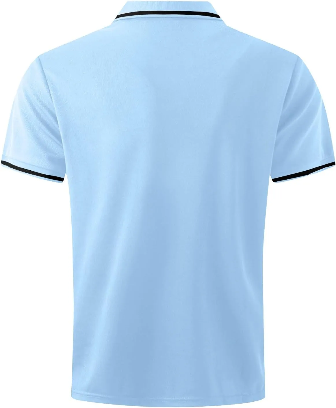 DOPOCQ Mens Polo Shirts Casual Short Sleeve Button Lapel Golf Tee Shirts Summer Fashion Solid Color Cozy Basic Tshirts