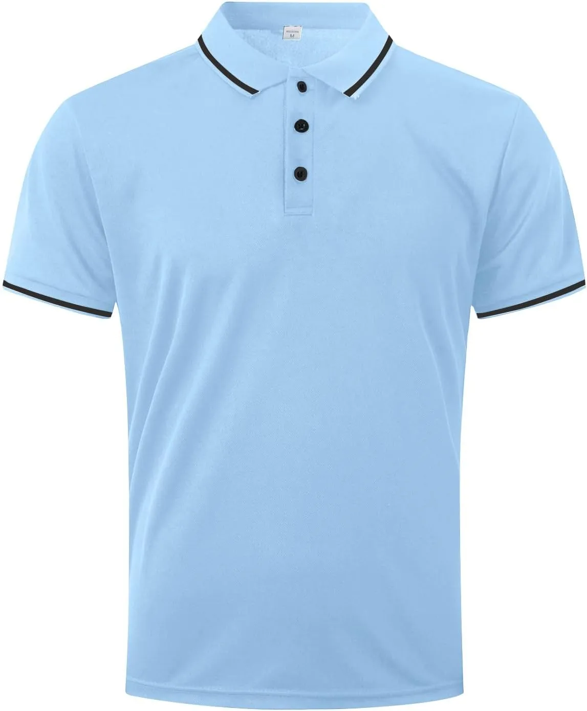 DOPOCQ Mens Polo Shirts Casual Short Sleeve Button Lapel Golf Tee Shirts Summer Fashion Solid Color Cozy Basic Tshirts