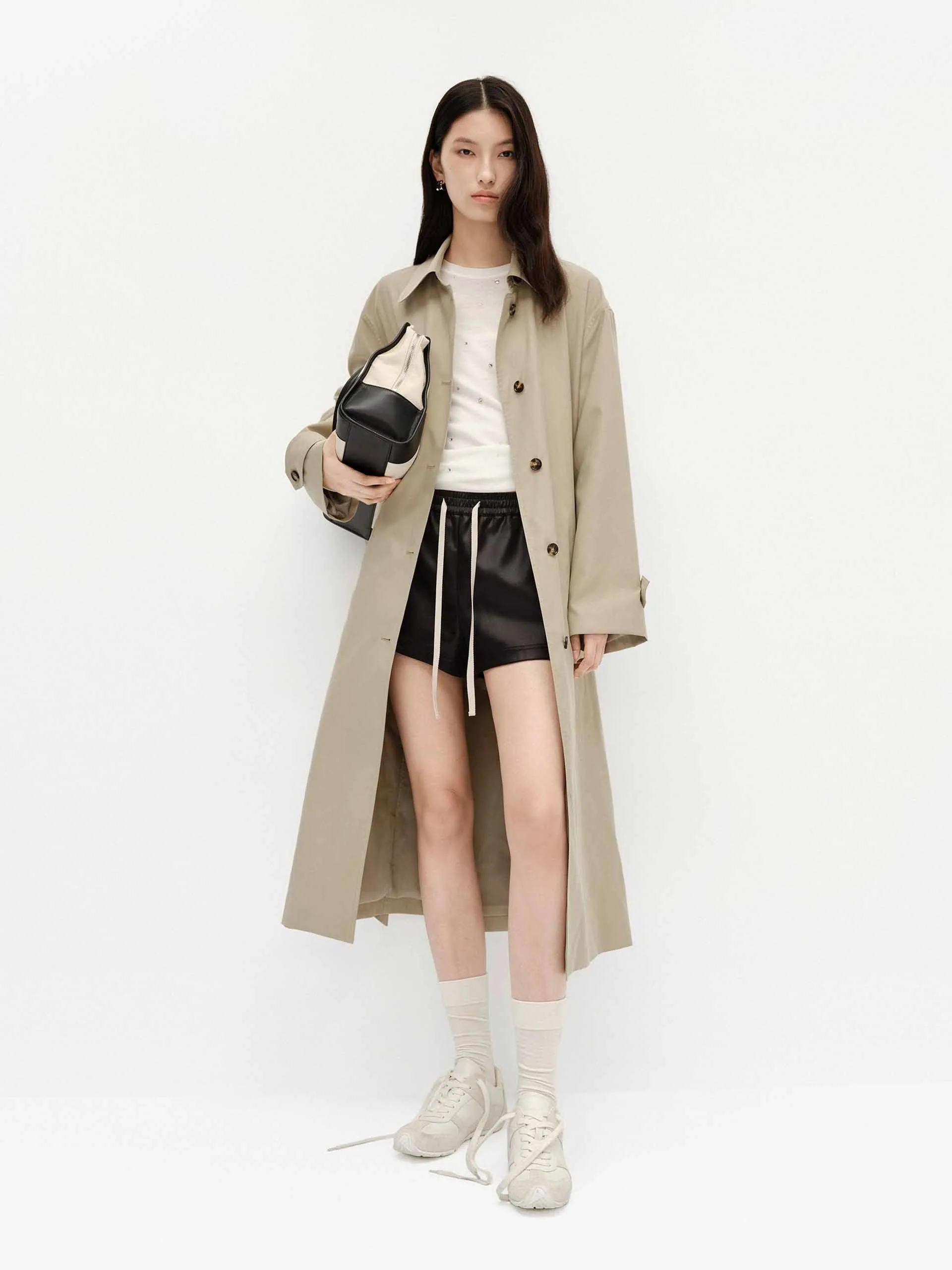 Drawstring Waist Mini Shorts