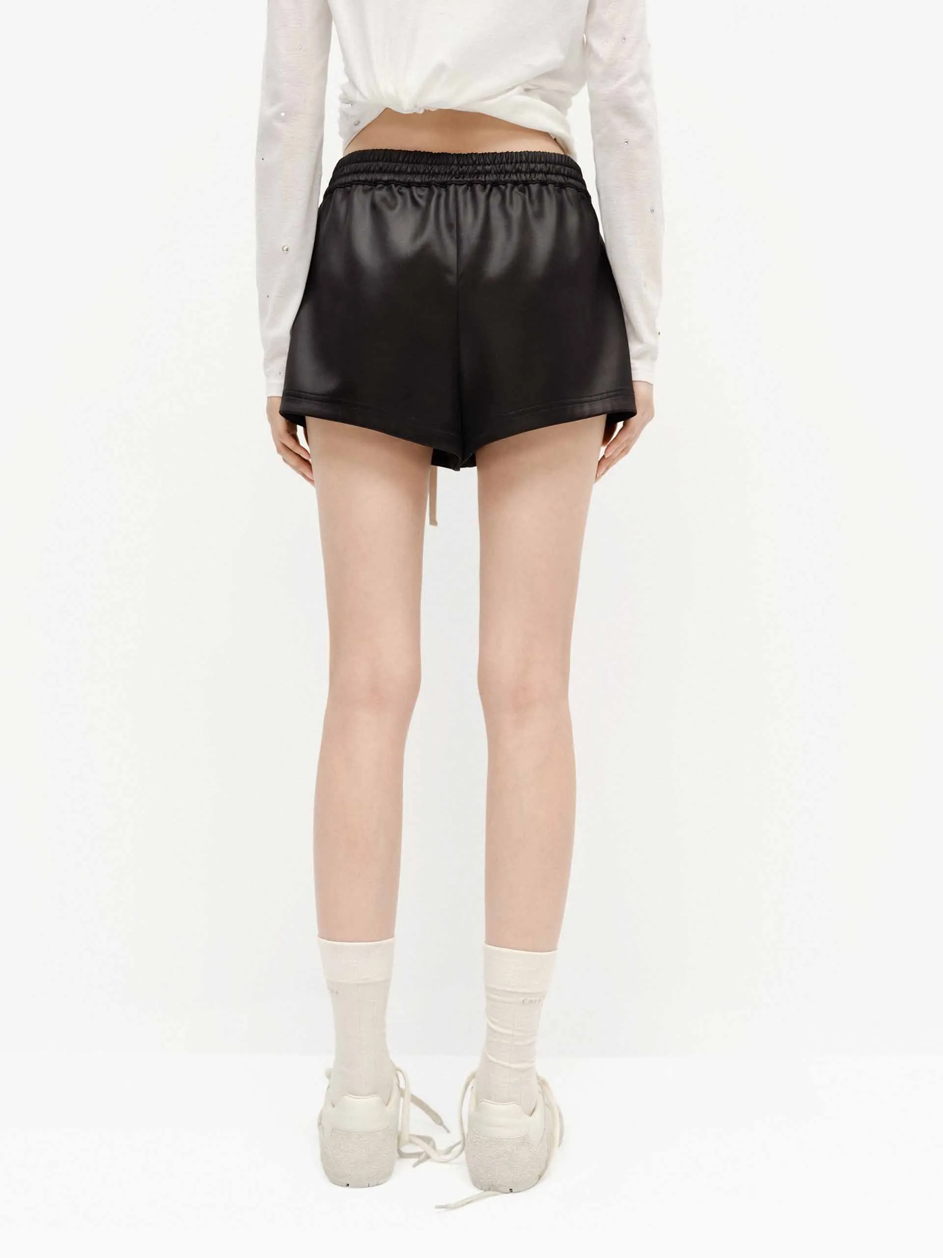 Drawstring Waist Mini Shorts