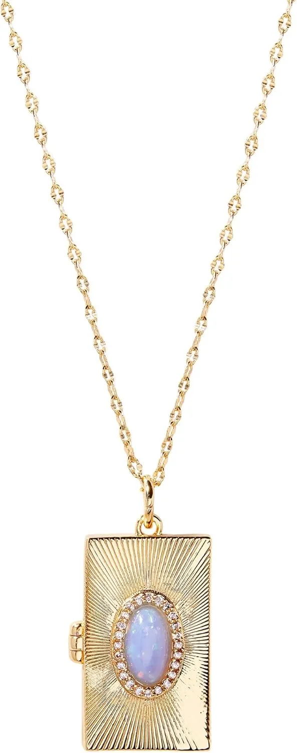 Eleanor Locket Necklace - Hypoallergenic 14K Gold-Plated Brass - Locket Necklaces - Women's Necklaces- Gold Jewelry, Everyday Luxury Jewelry - Gifts for Mom