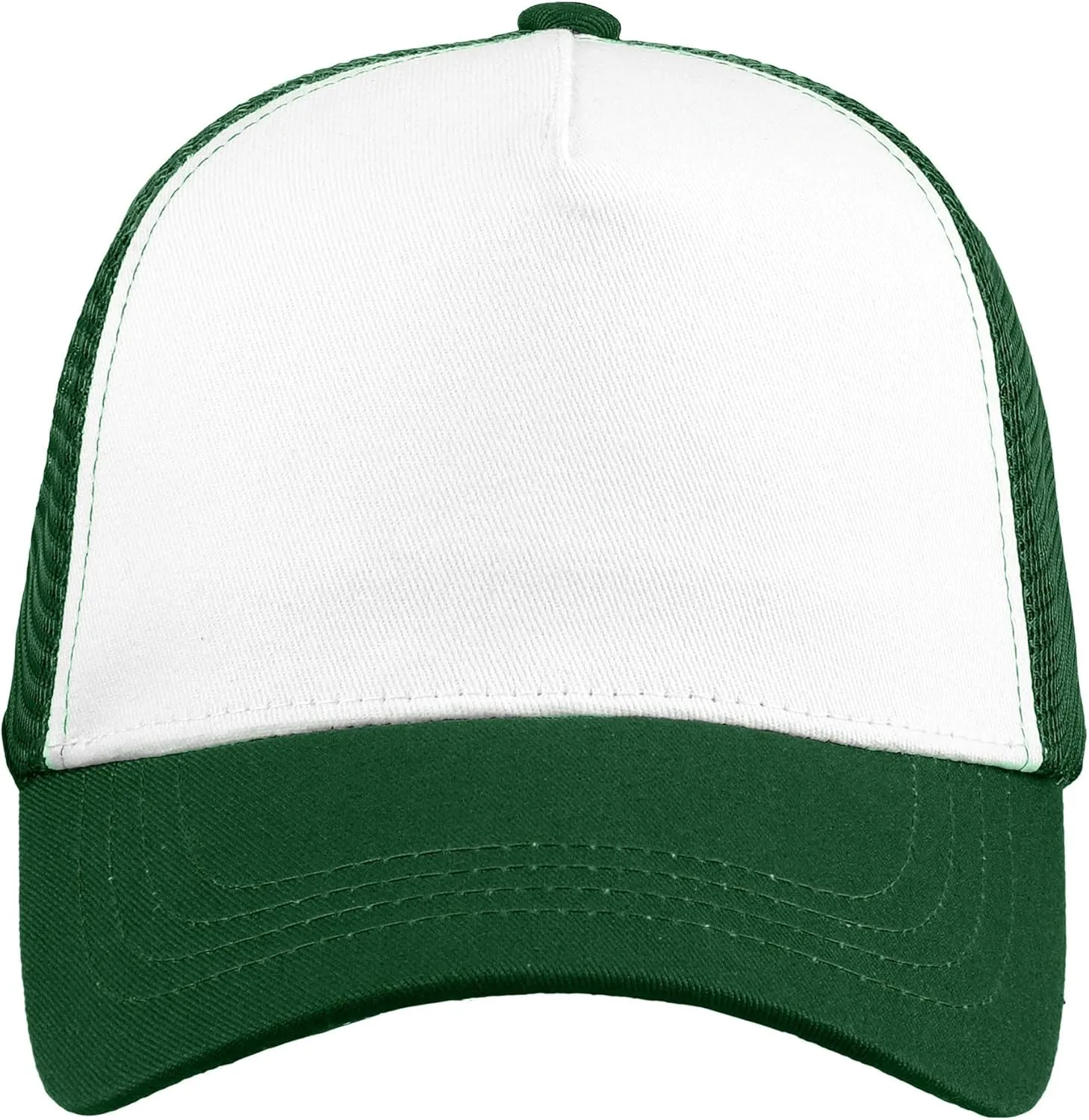 Falari 5-Panel Mesh Baseball Cap, Trucker Hat, Structured Plain Design, Cotton, Adjustable Size