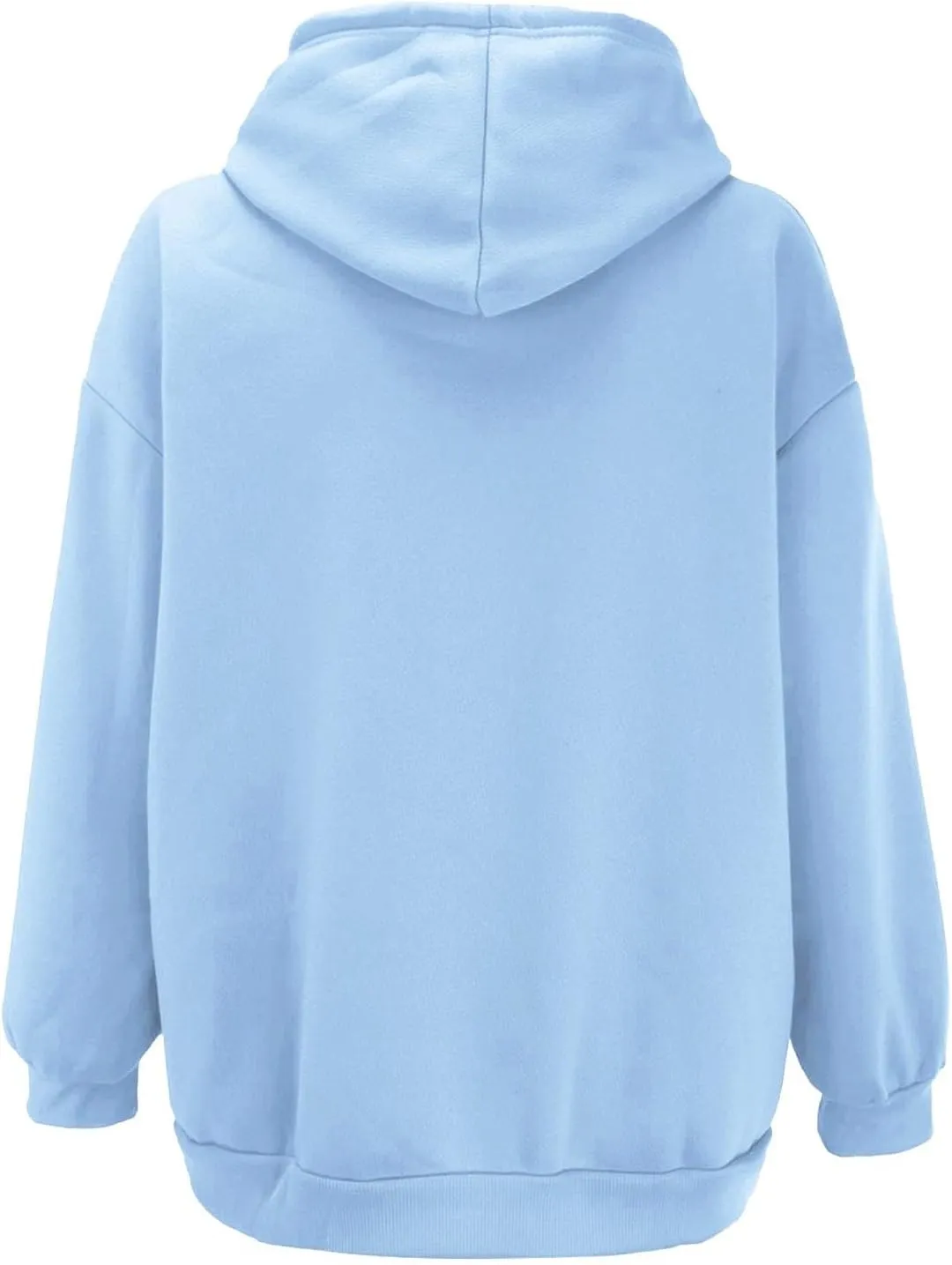 Fall Hoodies Jackets for Women Oversized Preppy Full Zip Up Drawstring Hooded Coats Fashion Solid Color Chunky Hoodie