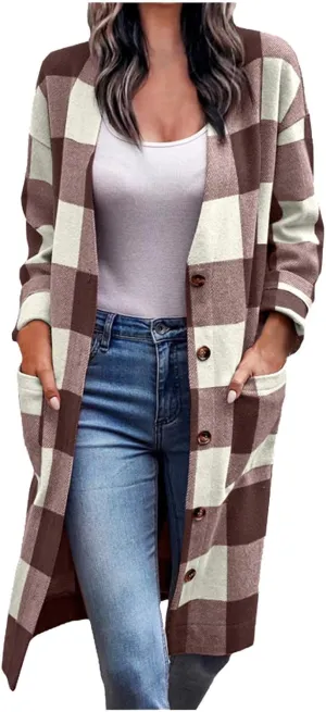 Fall Shacket Jacket 2024 Women Fall Clothes for Women Sweaters Flannels Plaid Shirts Button Down Long Sleeve Shirts