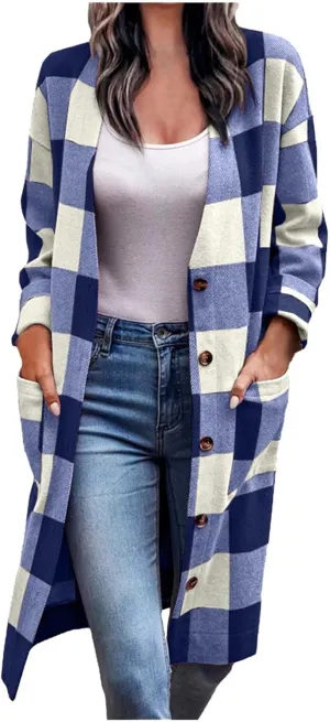 Fall Shacket Jacket 2024 Women Fall Clothes for Women Sweaters Flannels Plaid Shirts Button Down Long Sleeve Shirts