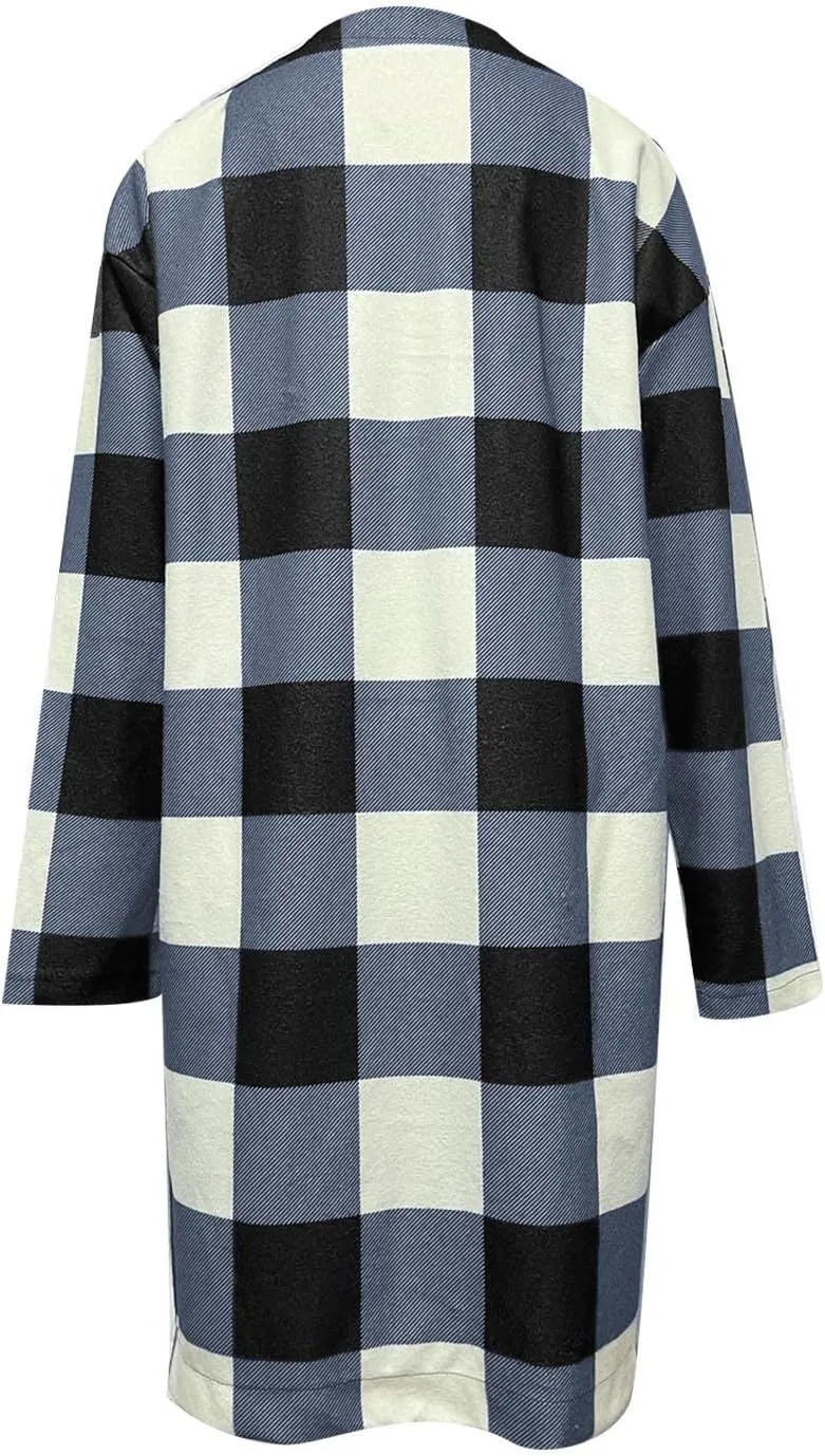 Fall Shacket Jacket 2024 Women Fall Clothes for Women Sweaters Flannels Plaid Shirts Button Down Long Sleeve Shirts