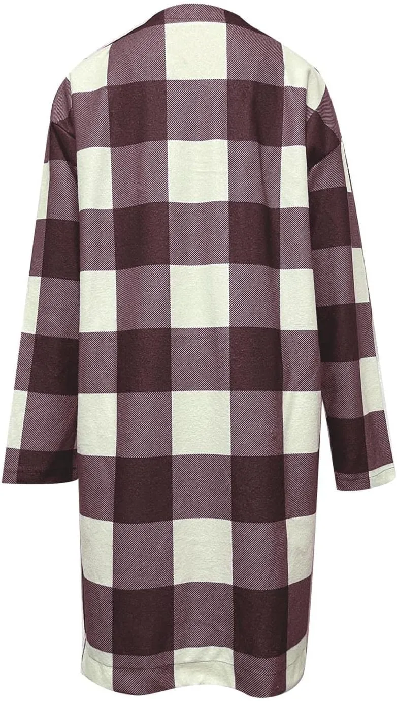 Fall Shacket Jacket 2024 Women Fall Clothes for Women Sweaters Flannels Plaid Shirts Button Down Long Sleeve Shirts