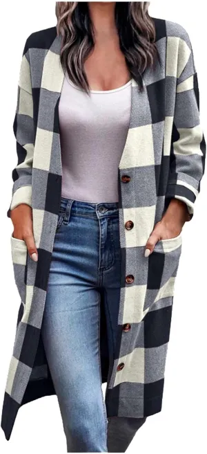Fall Shacket Jacket 2024 Women Fall Clothes for Women Sweaters Flannels Plaid Shirts Button Down Long Sleeve Shirts