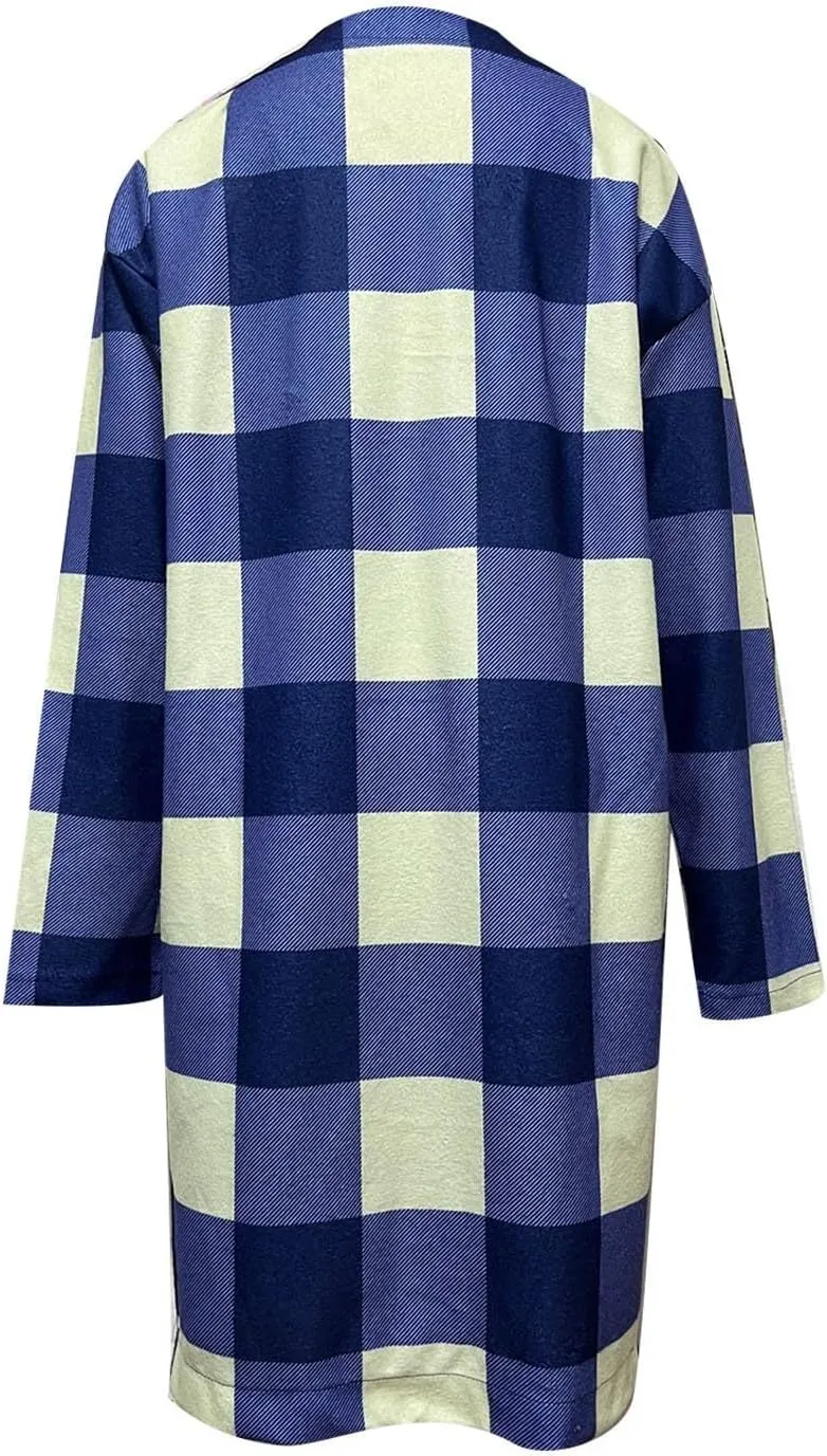 Fall Shacket Jacket 2024 Women Fall Clothes for Women Sweaters Flannels Plaid Shirts Button Down Long Sleeve Shirts