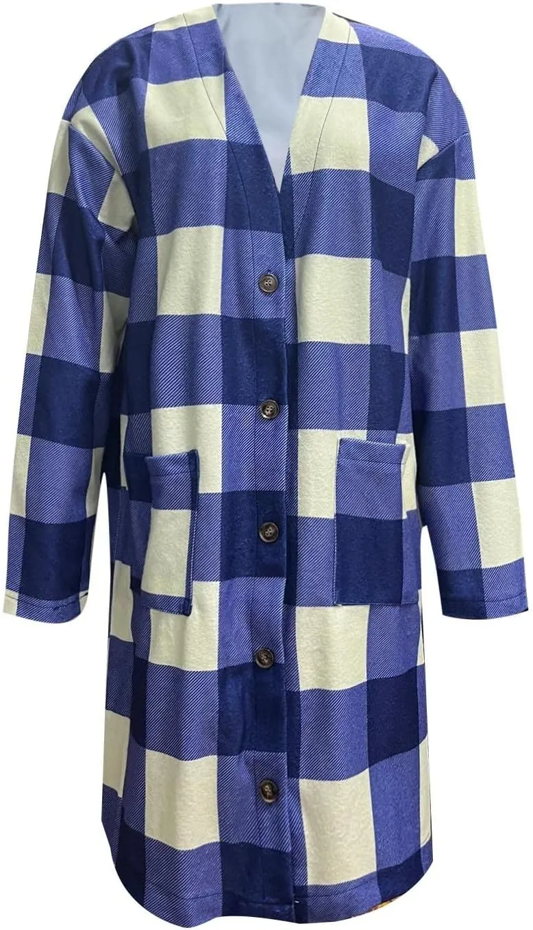 Fall Shacket Jacket 2024 Women Fall Clothes for Women Sweaters Flannels Plaid Shirts Button Down Long Sleeve Shirts