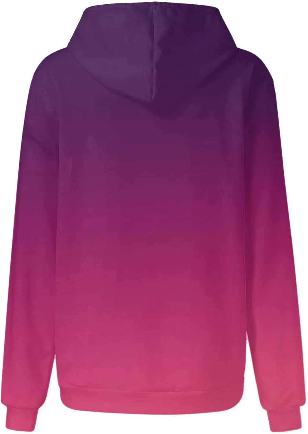 Fashion Ombre Tie Dye Hoodies for Teen Girls, Womens Casual Long Sleeve Hooded Pullover Gradient Baggy Sweatshirts