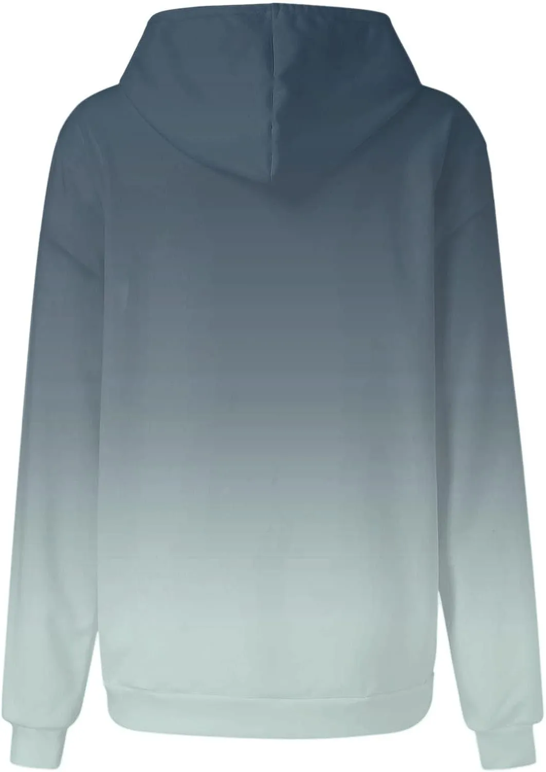 Fashion Ombre Tie Dye Hoodies for Teen Girls, Womens Casual Long Sleeve Hooded Pullover Gradient Baggy Sweatshirts