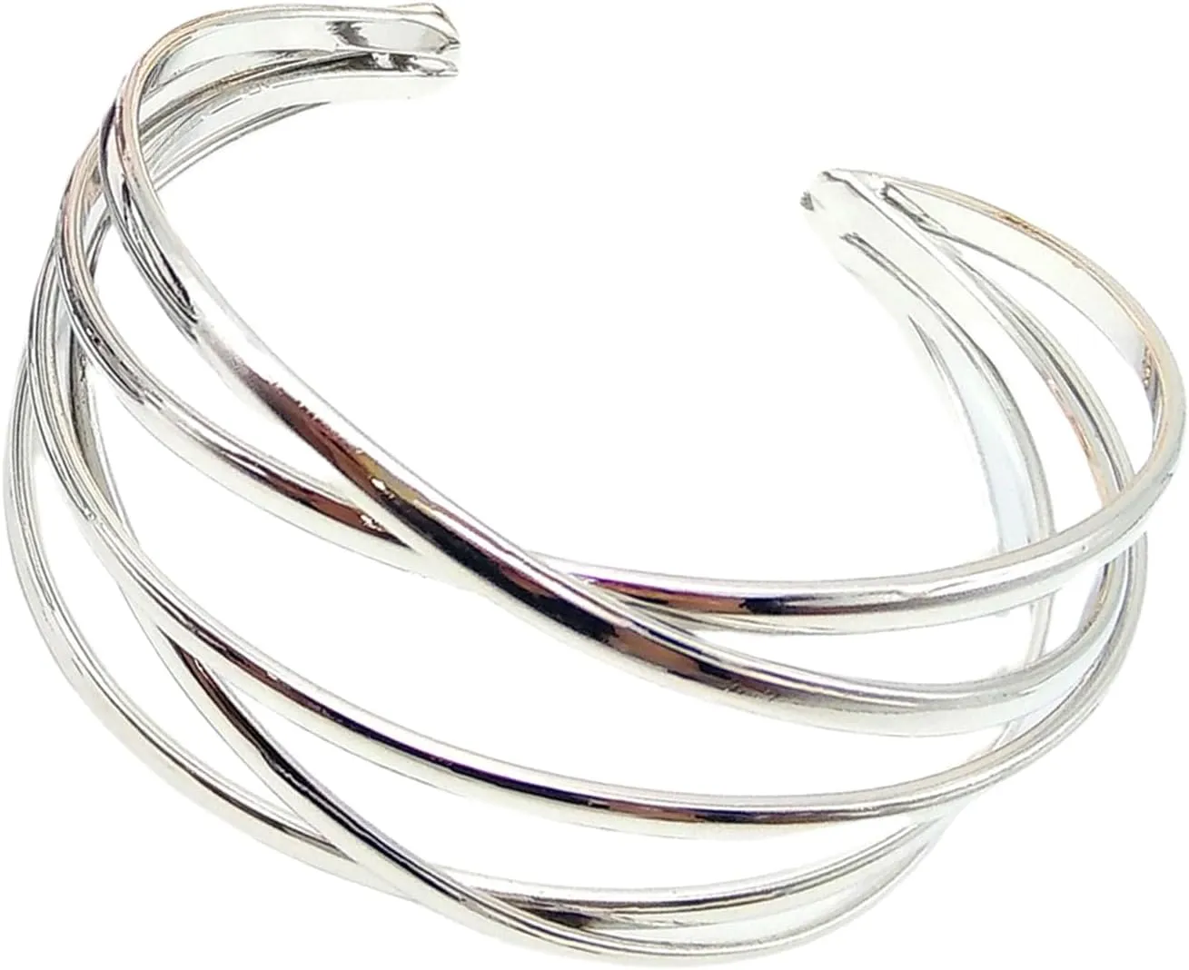 Fashionable Hollow Bangles Irregular Cuff Geometric Bracelets Metal Texture Wrist Jewelry for Parties and Daily Wear