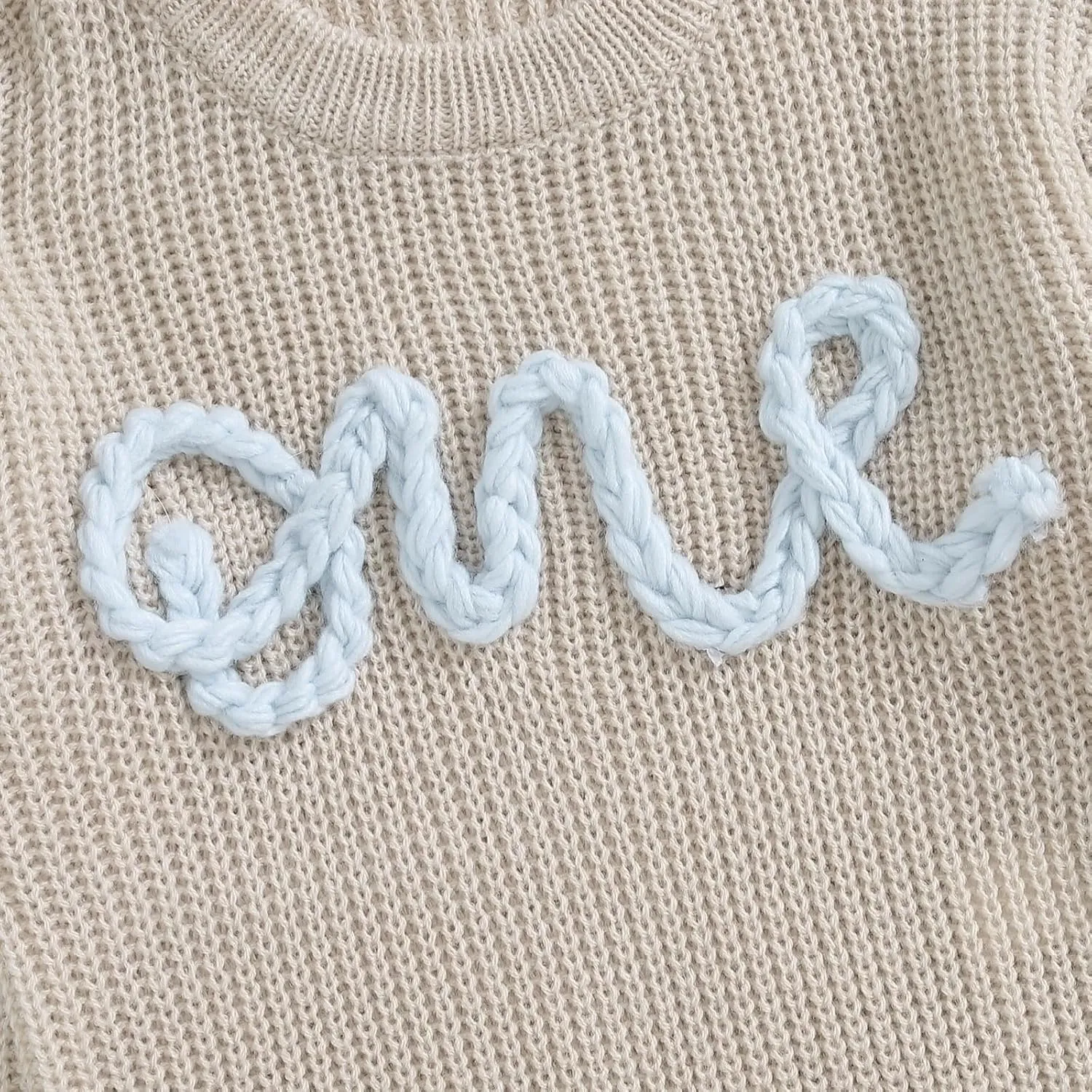 First Birthday Outfit Toddler Baby Boy Girls One Birthday Embroidery One Sweater Top Knit Pullover Sweatshirt Clothes