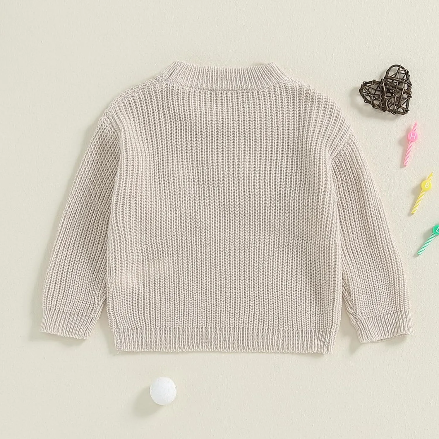First Birthday Outfit Toddler Baby Boy Girls One Birthday Embroidery One Sweater Top Knit Pullover Sweatshirt Clothes