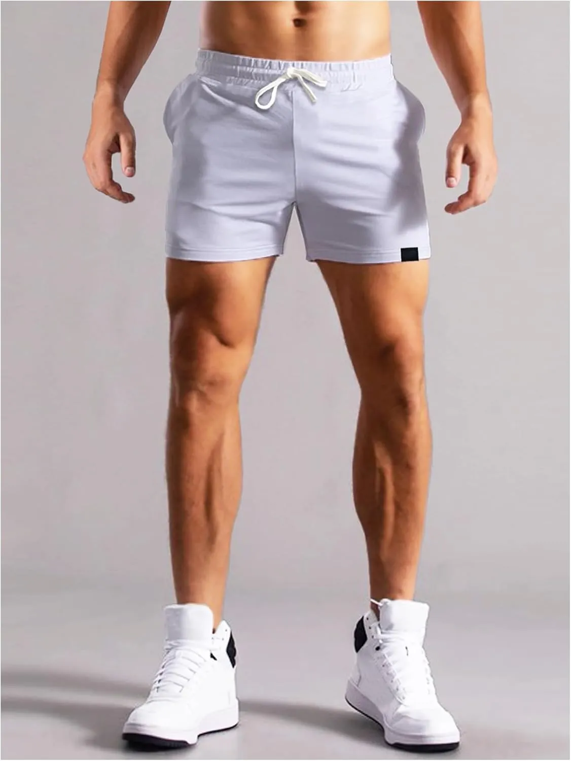 Floerns Men's Drawstring Waist Track Shorts Athletic Gym Workout Shorts