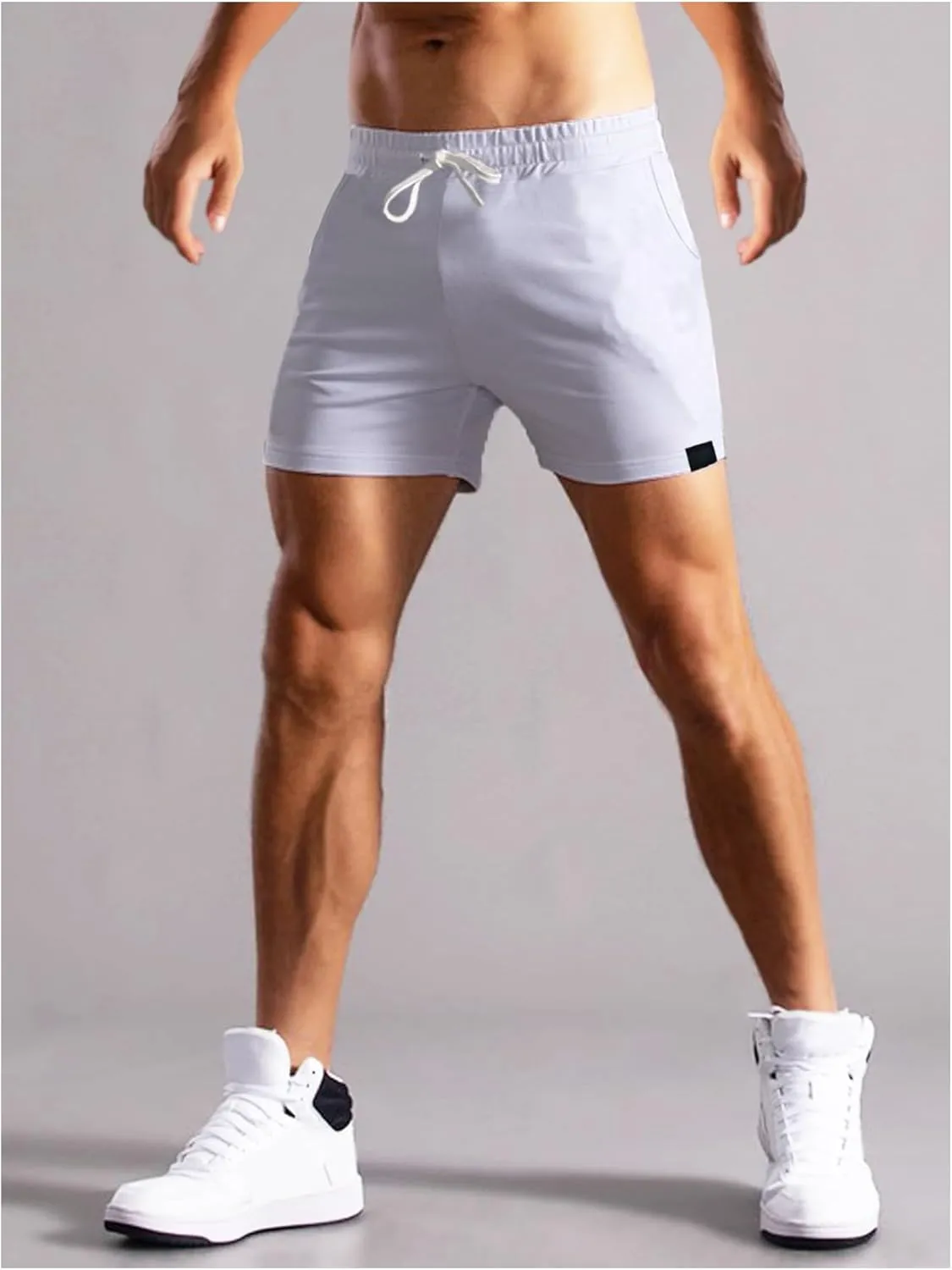 Floerns Men's Drawstring Waist Track Shorts Athletic Gym Workout Shorts