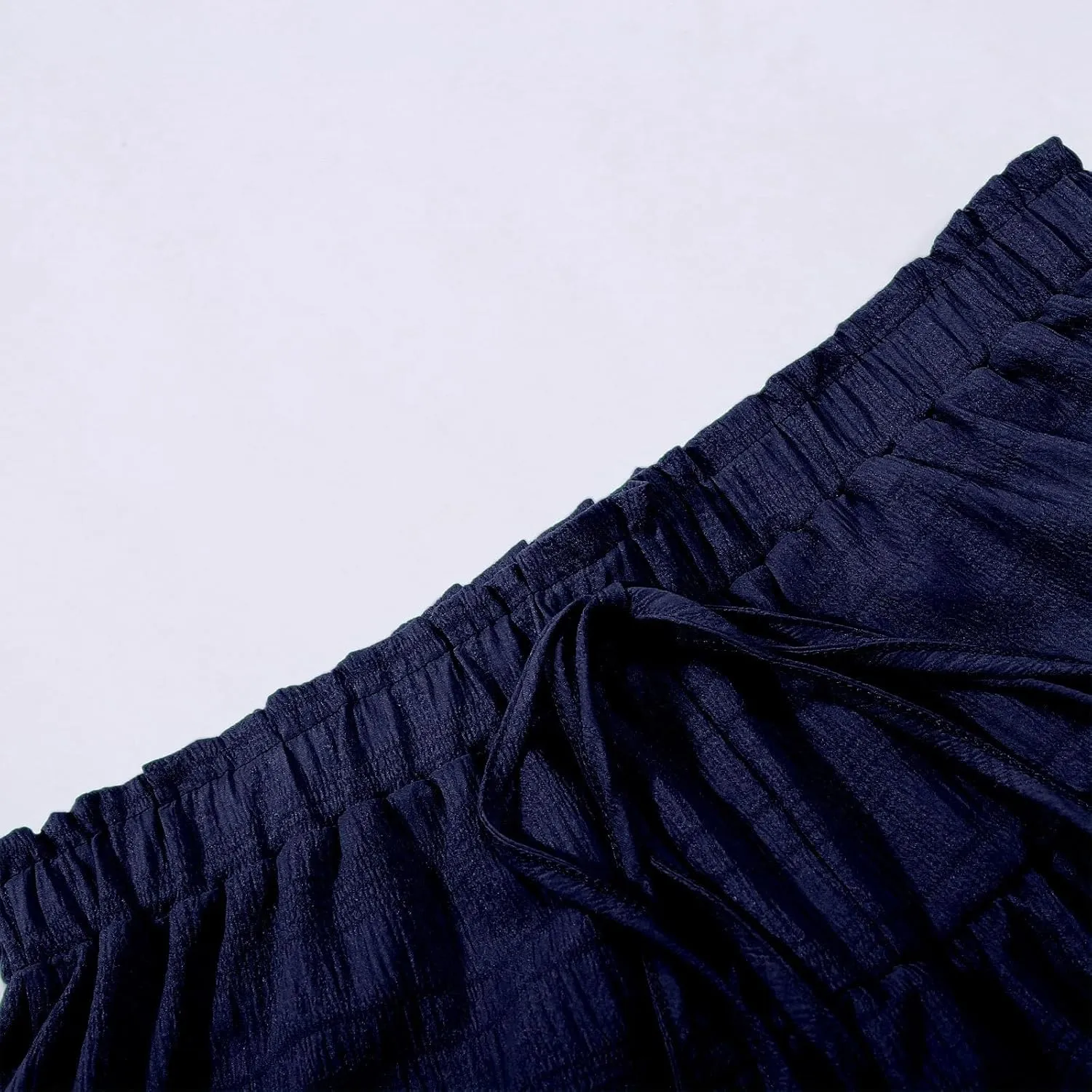 Flowy Summer Shorts for Women Lace Layered High Waist Elastic Mini Skirts Ruffle Hem Pleated Casual Swing Beach Skorts