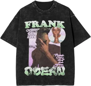 Frank Music Ocean Men's Vintage Oversized T Shirt Unique Crew Neck Short Sleeve T-Shirts Unisex