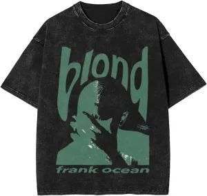 Frank Music Ocean Men's Vintage Oversized T Shirt Unique Crew Neck Short Sleeve T-Shirts Unisex
