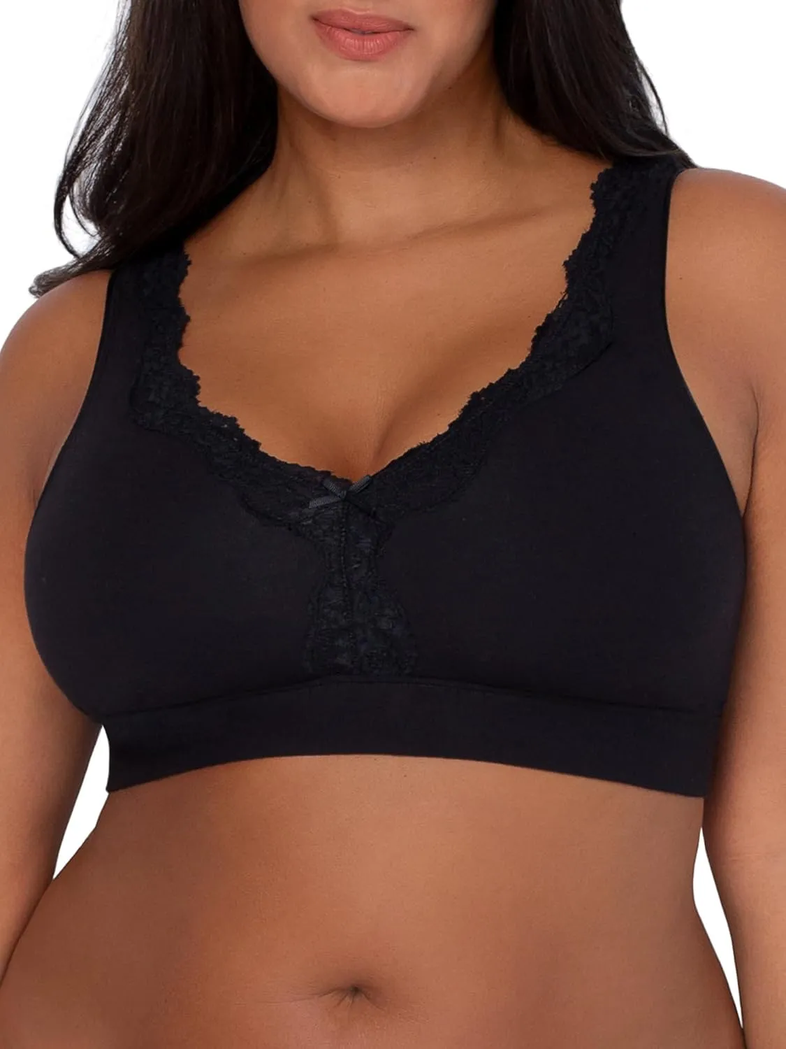 Fruit of the Loom Women's Full Coverage Wireless Cotton Bralette