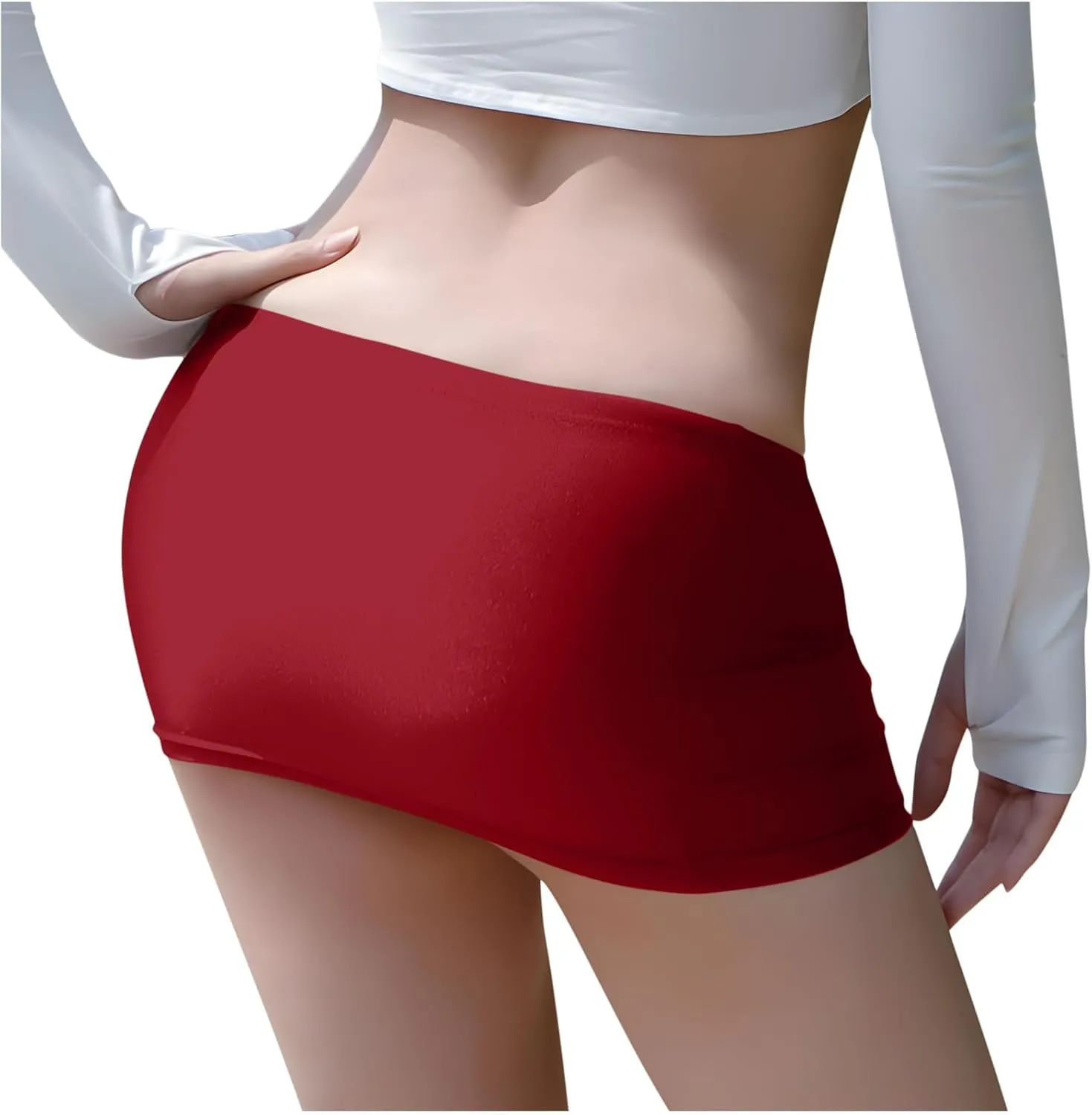 FZYLQY Elegant Skirts for Women's Solid Slim Elasticity Package Hip Bandage Short Skirt Pencil Micro Mini Skirts