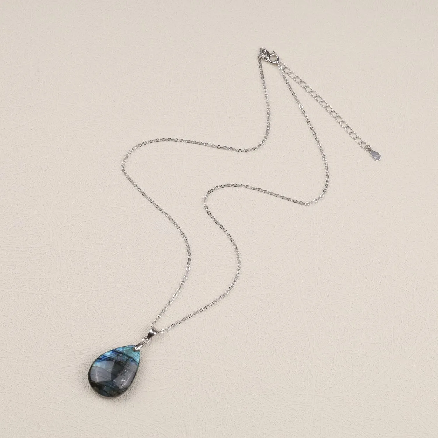 GAVU Gemstone Teardrop Necklace for Women, Womens Crystal Necklaces