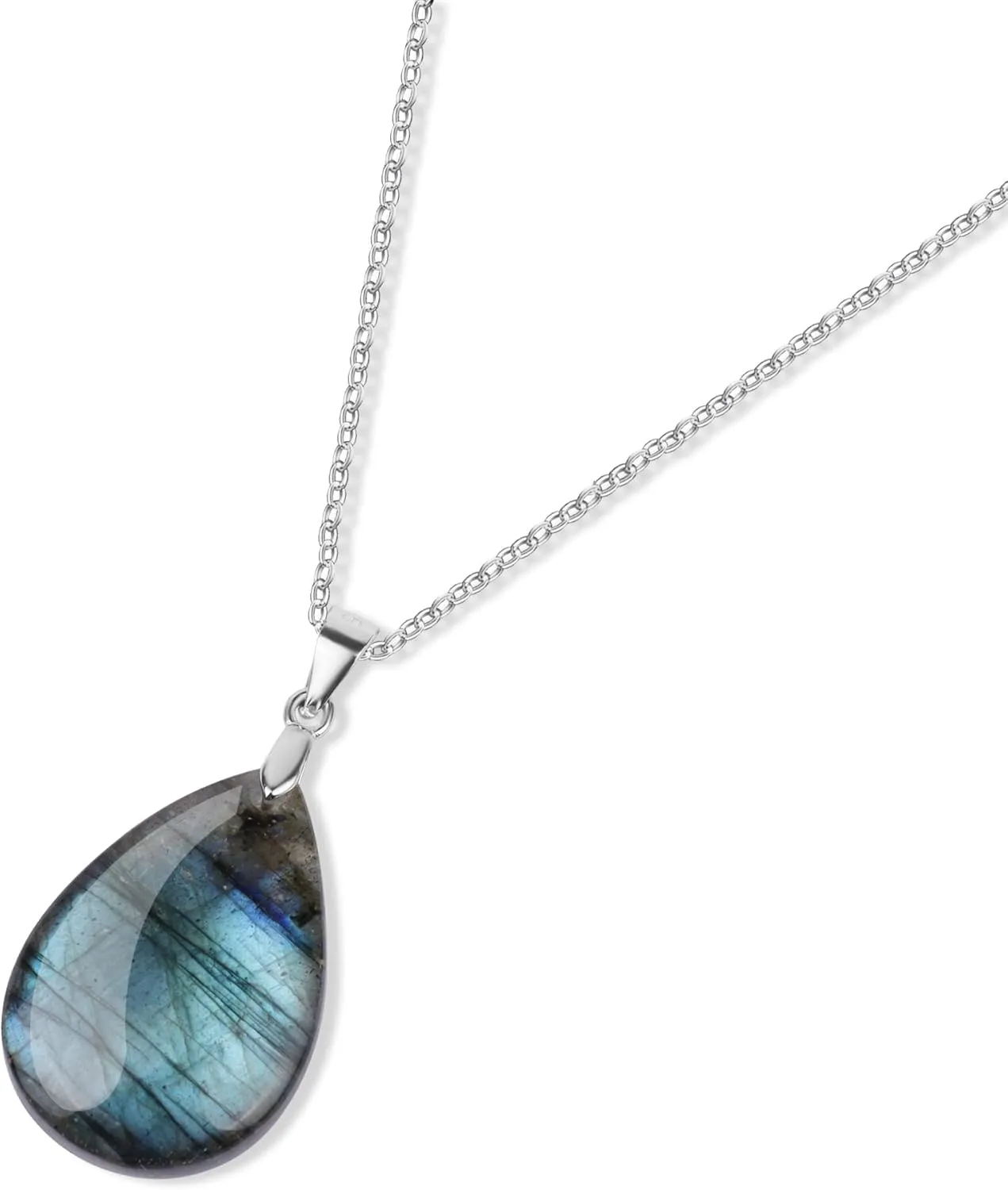 GAVU Gemstone Teardrop Necklace for Women, Womens Crystal Necklaces