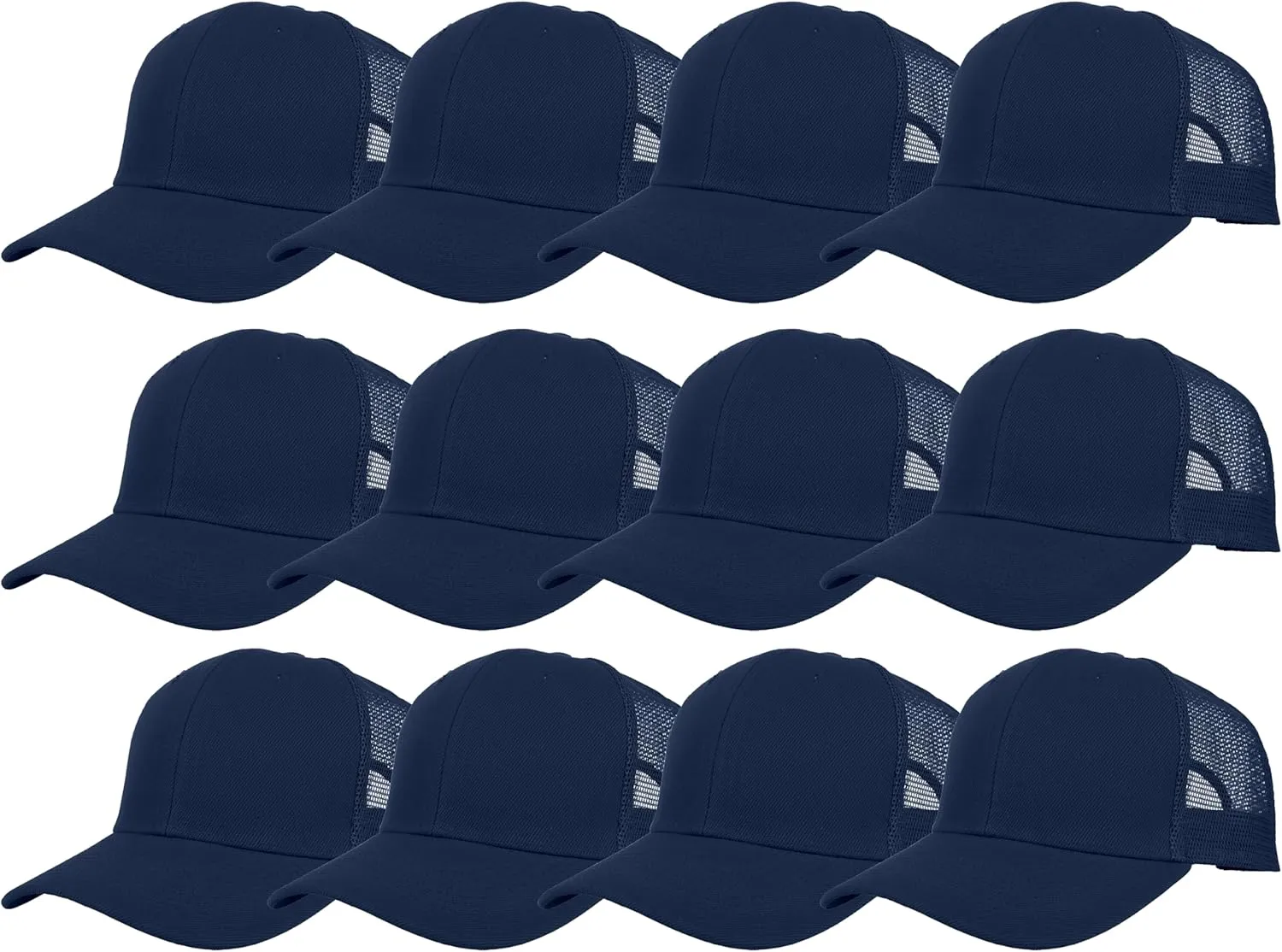 Gelante Mesh Trucker Hat Baseball Cap Structured Front Panel Wholesale LOT 12 Pack