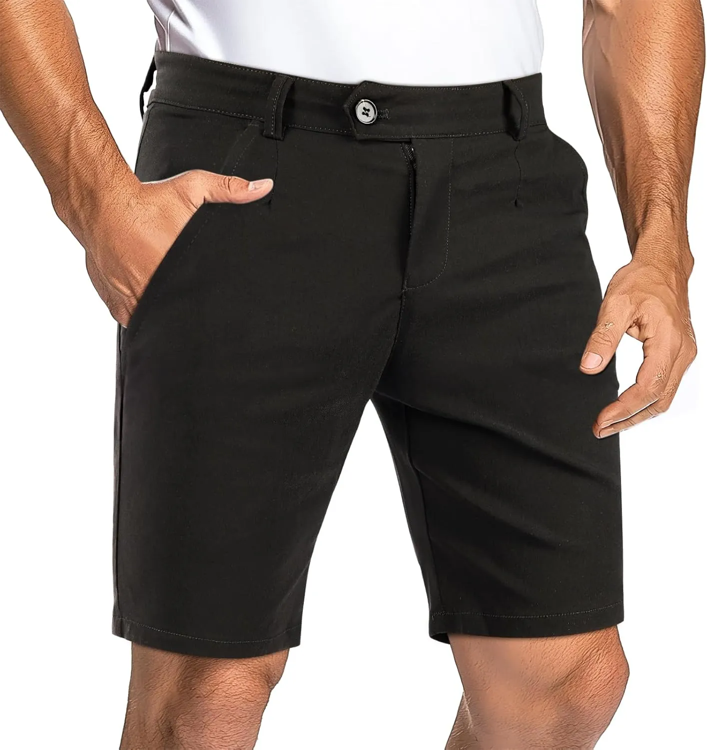 GINGTTO Mens Chino Shorts 9" Inseam Dress Shorts for Men Stretch