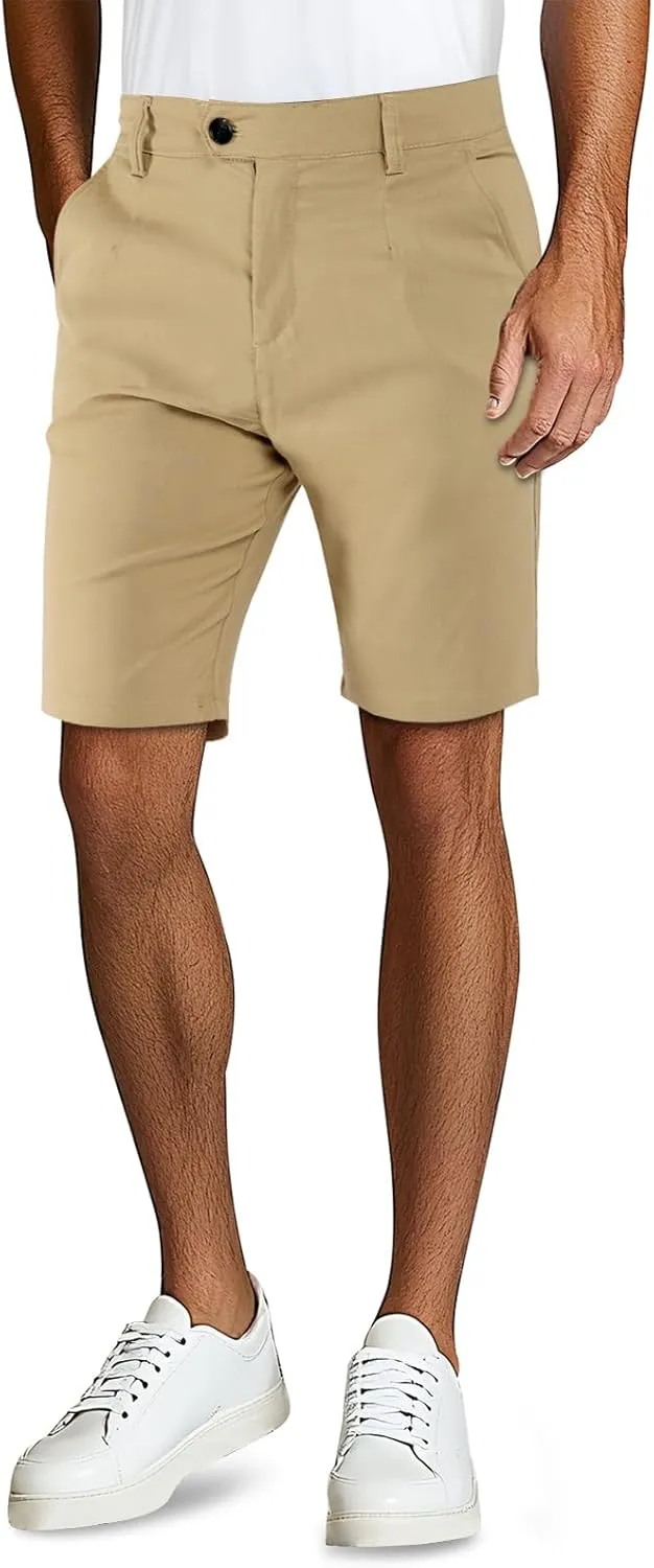 GINGTTO Mens Chino Shorts 9" Inseam Dress Shorts for Men Stretch