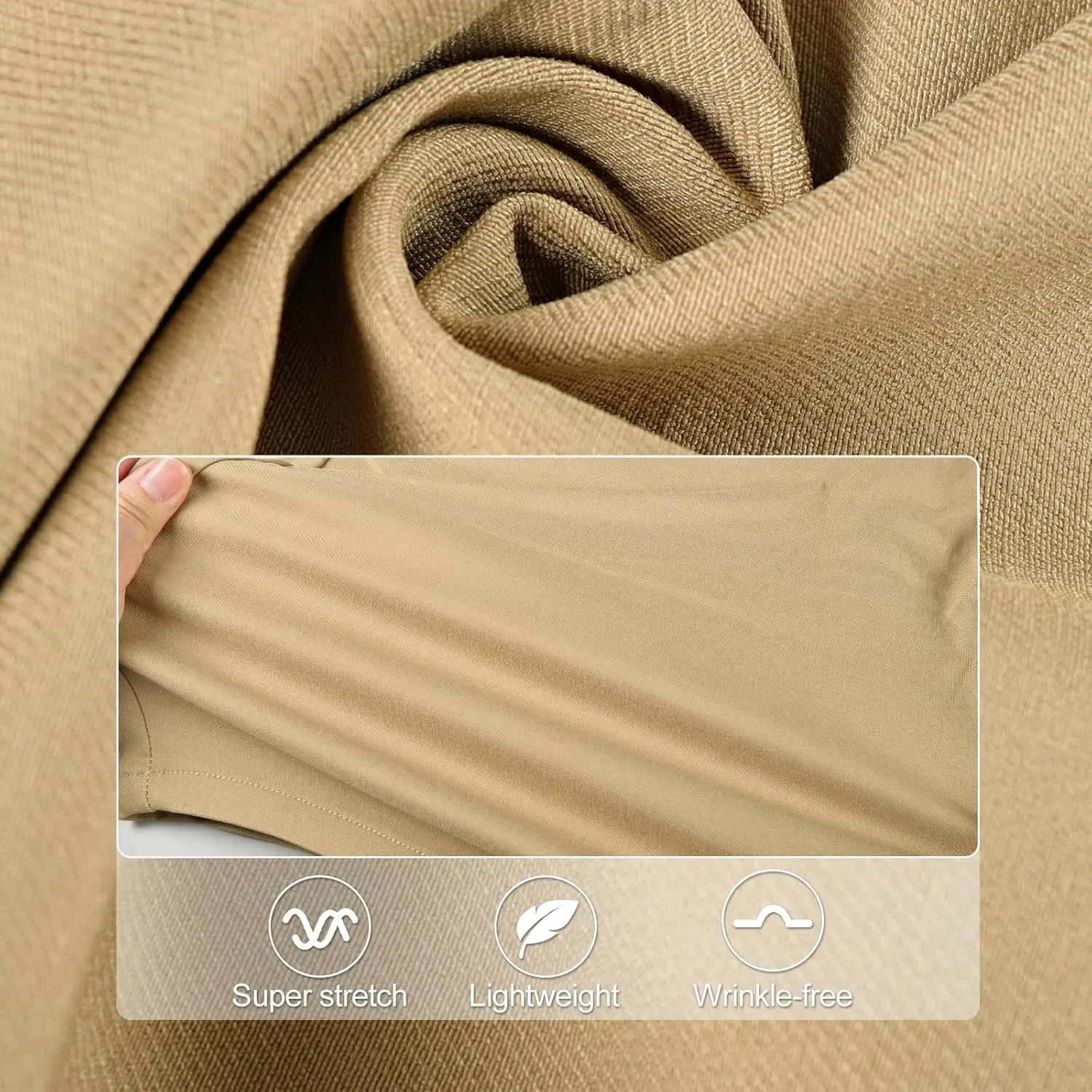 GINGTTO Mens Chino Shorts 9" Inseam Dress Shorts for Men Stretch