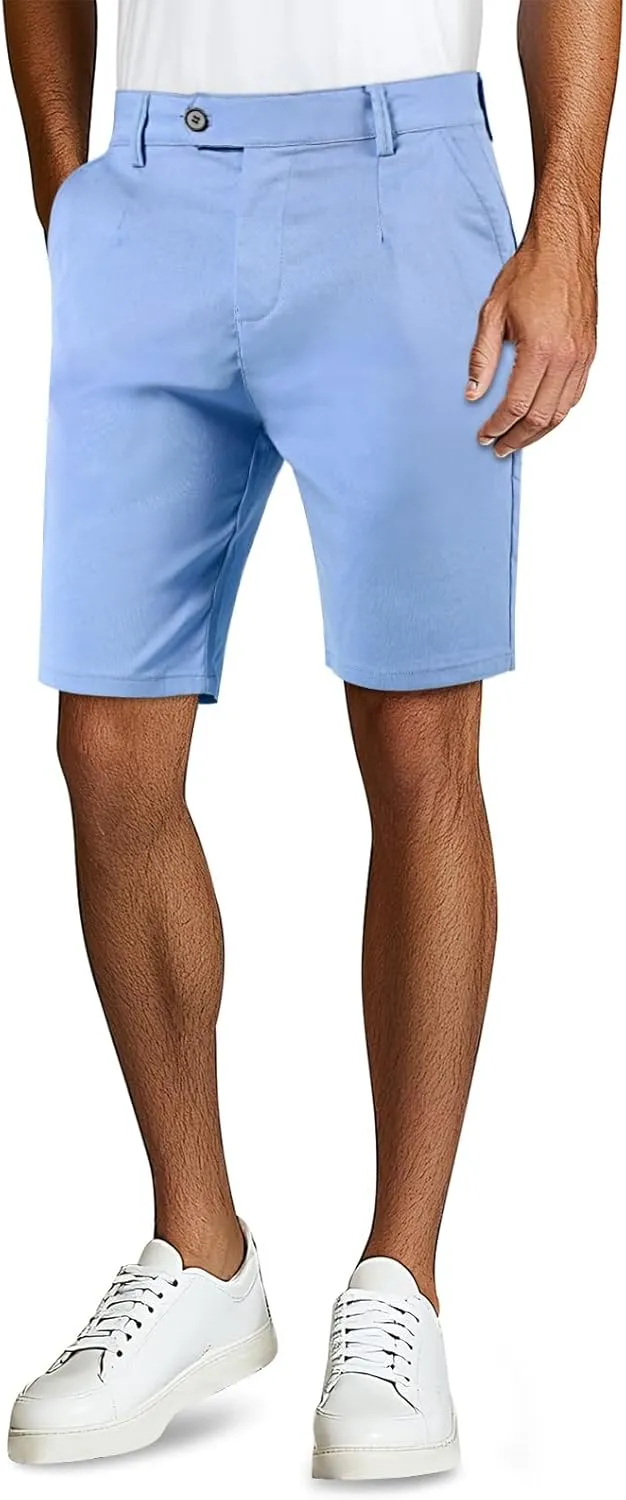 GINGTTO Mens Chino Shorts 9" Inseam Dress Shorts for Men Stretch