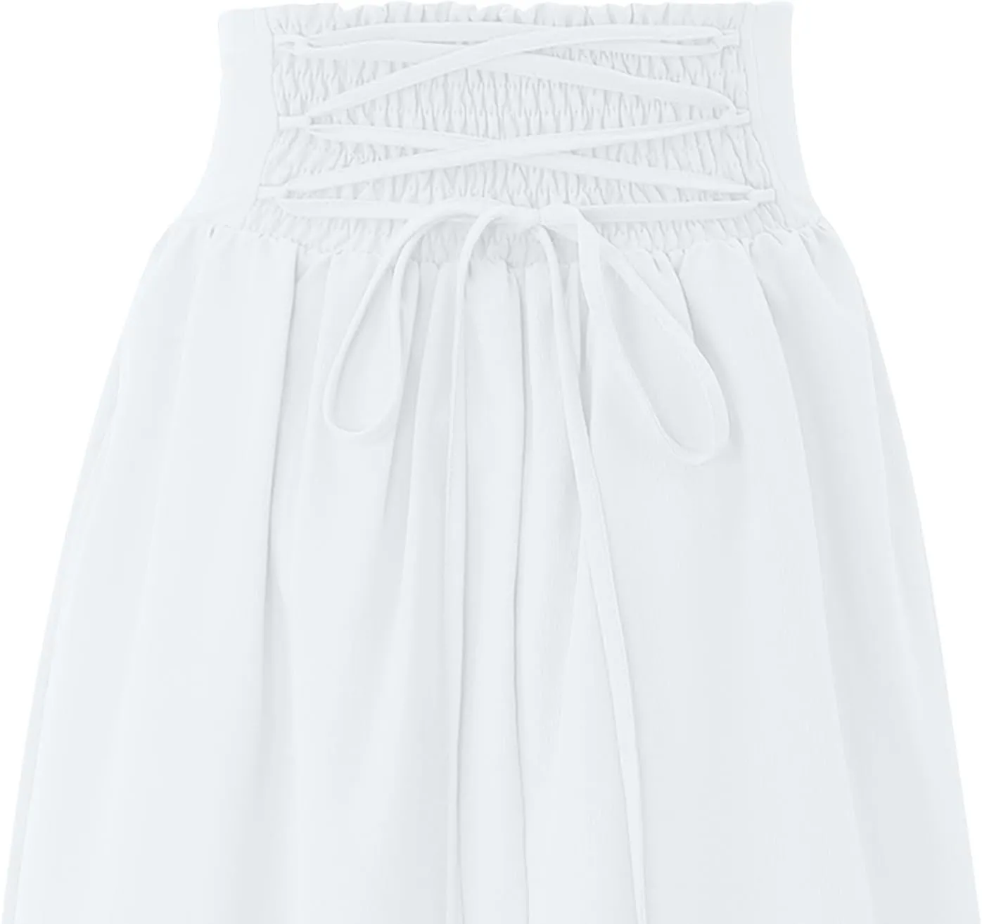 Girl Maxi Skirt Elastic High Waist A-Line Long Skirt Smocked Waistband with Drawstring and Pockets 3-12 Years