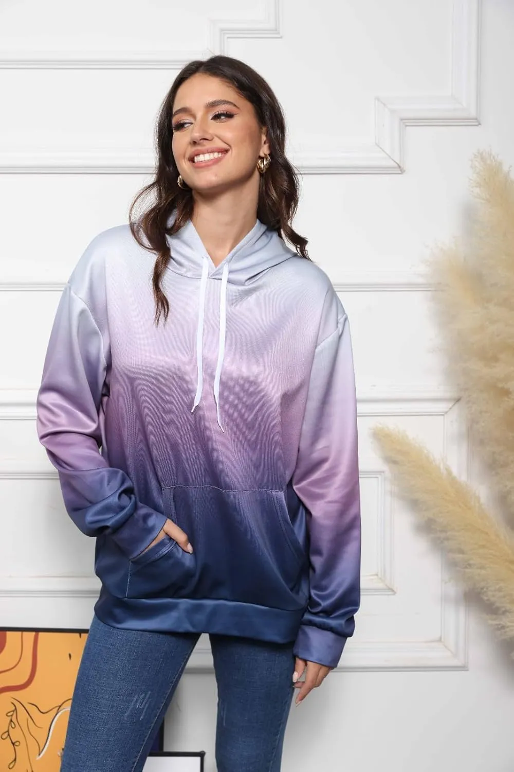 GOFULY Women's Fashion Hoodies & Sweatshirts Fall Plus Size Hoodie Pullover Drawstring Long Sleeve Winter Clothes With Pocket