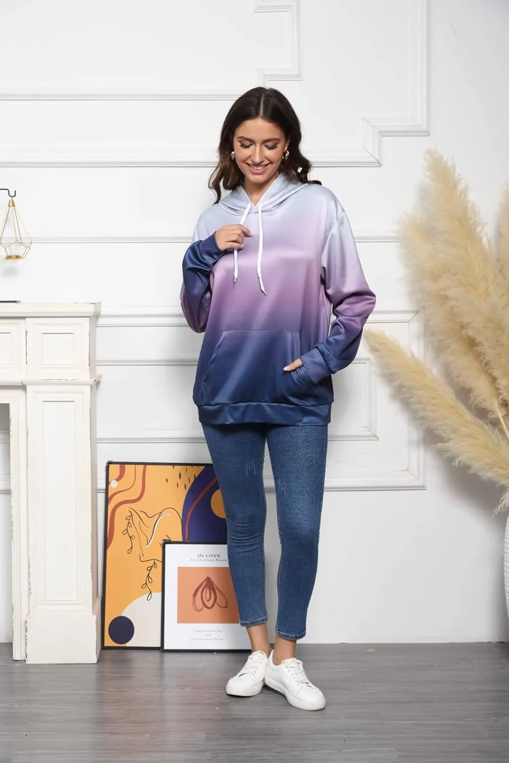 GOFULY Women's Fashion Hoodies & Sweatshirts Fall Plus Size Hoodie Pullover Drawstring Long Sleeve Winter Clothes With Pocket