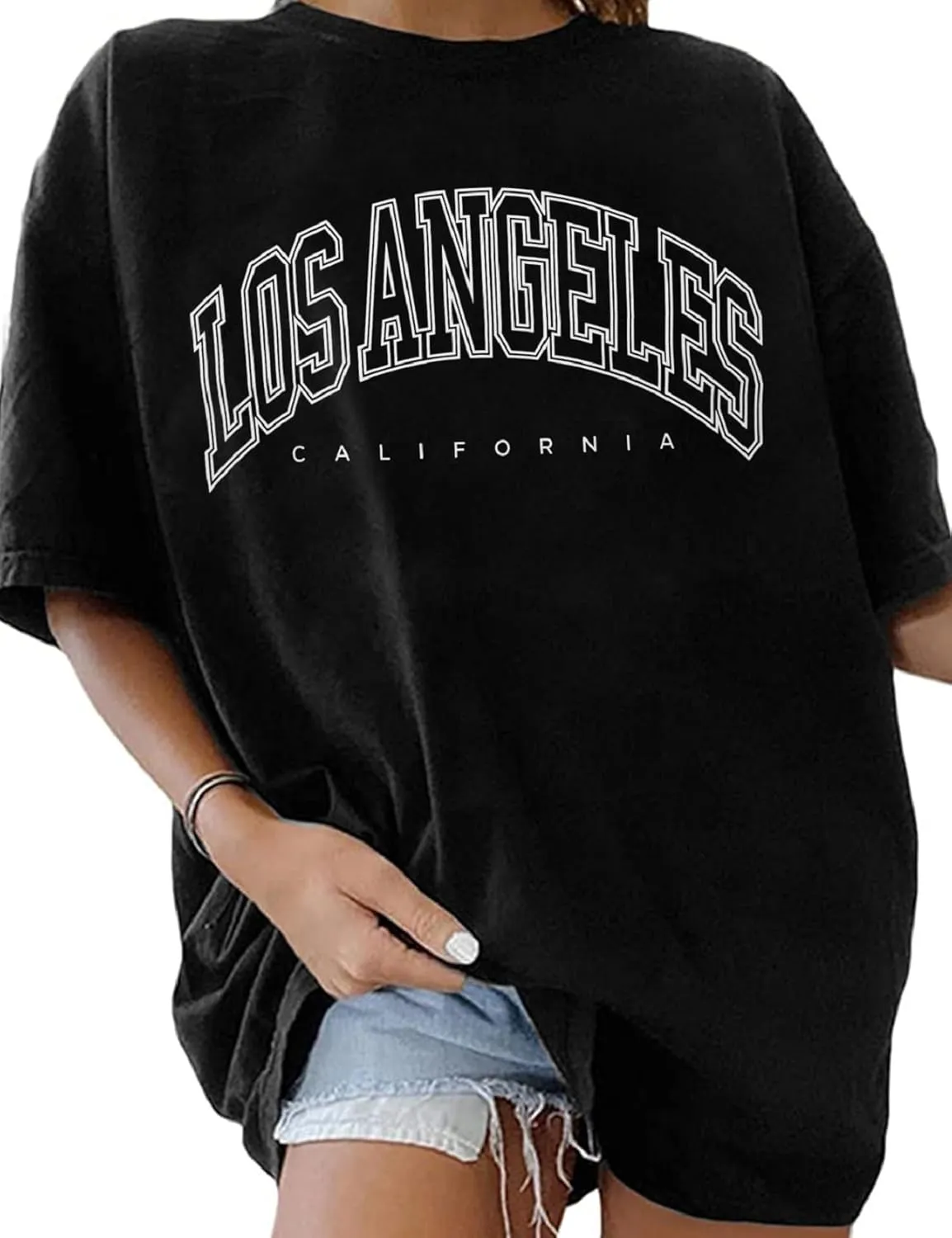 Graphic Tees for Women Casual Loose Fit Womens Tops Oversized Crew Neck T Shirts Summer Trendy Short Sleeve T-Shirt