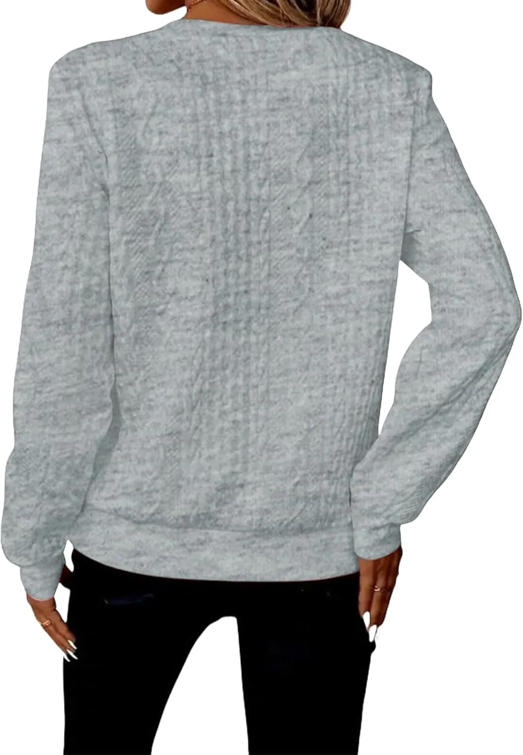 Half Zip Sweatshirt Women Fashion Textured Quarter Zip Pullover Lightweight Cable Knit Sweatshirt Long Sleeve Tops